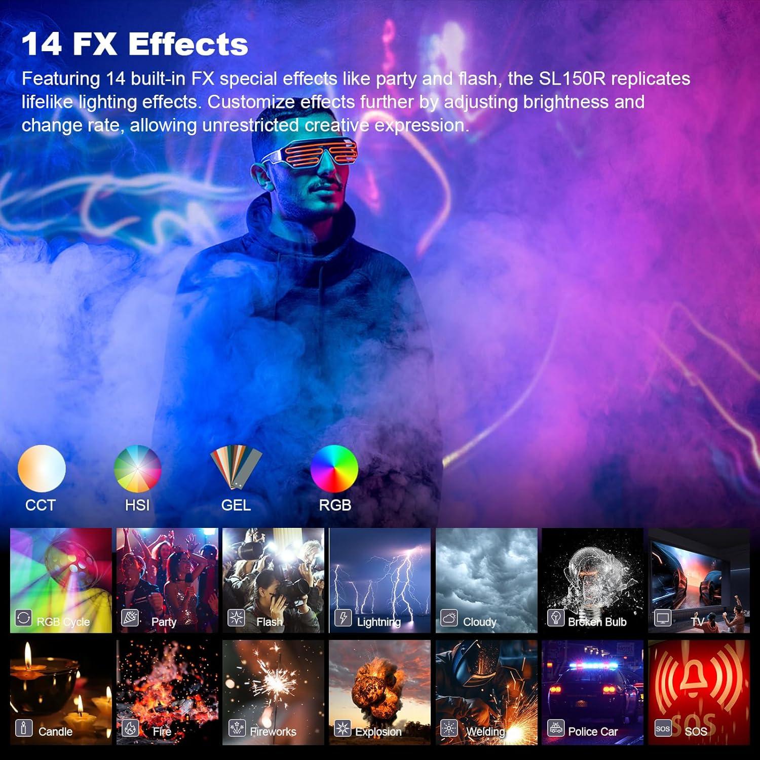 Luz de Video LED RGB Godox SL150R 165W Bowens 5600K