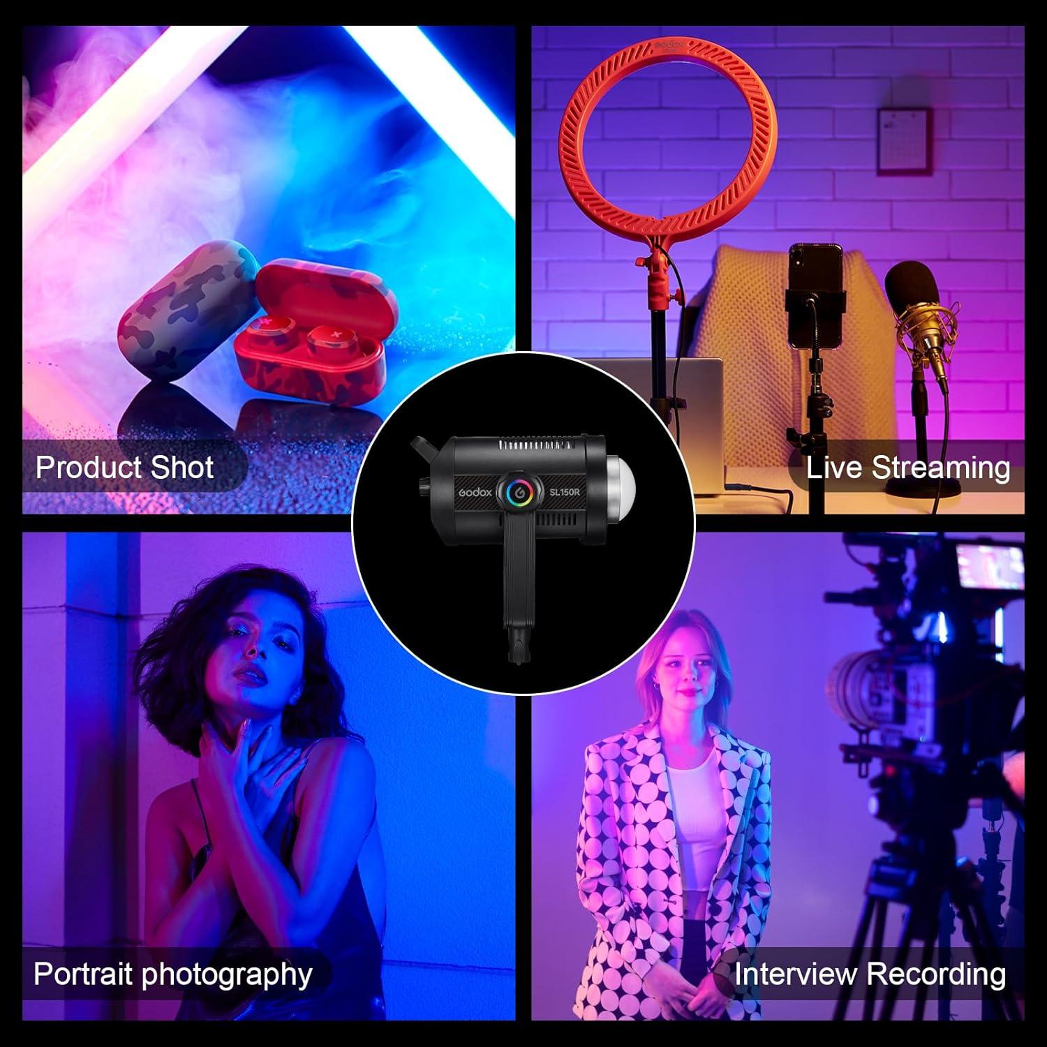 Luz de Video LED RGB Godox SL150R 165W Bowens 5600K