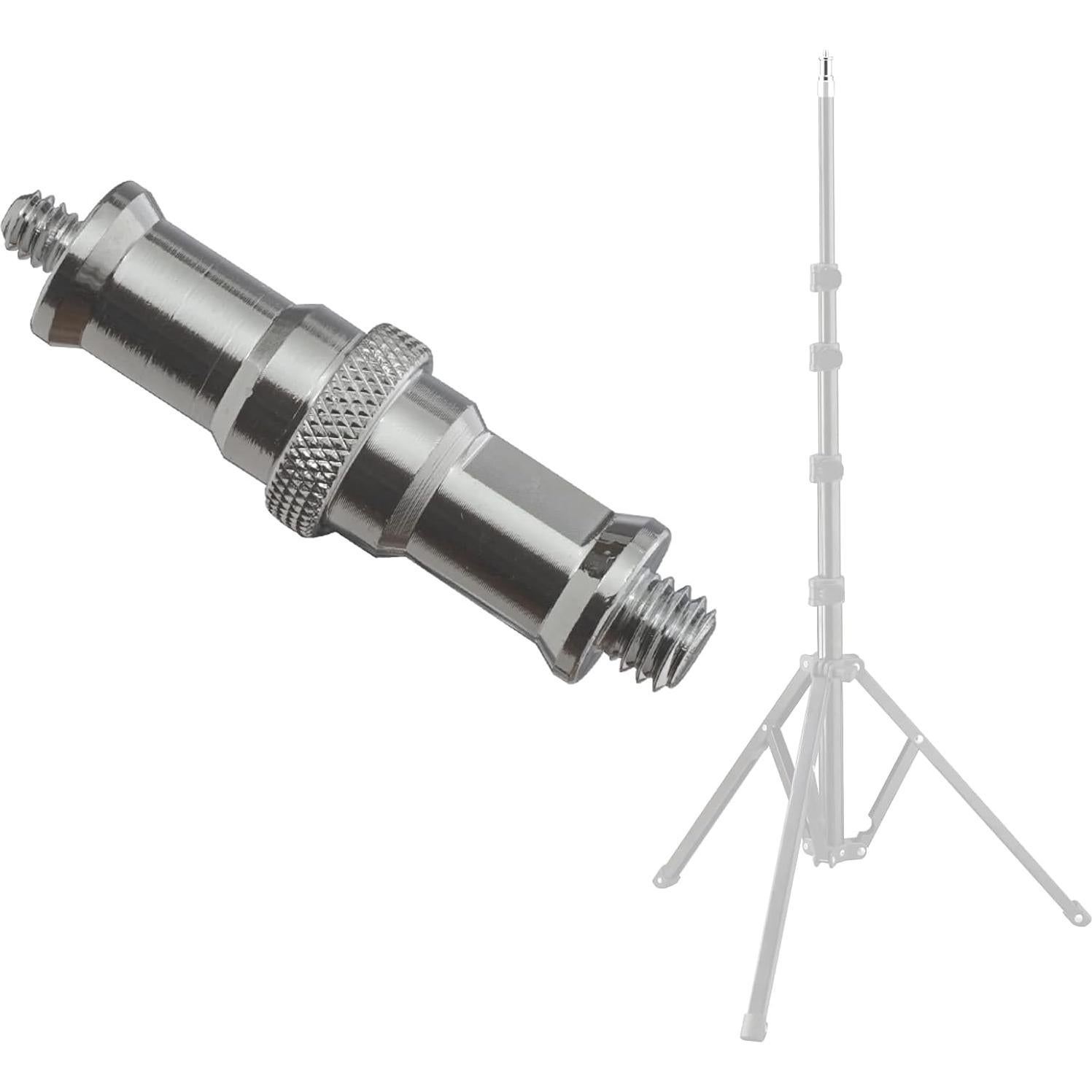 Adaptador de Tornillo Macho Metal 1/4 a 3/8 Alluneitter - 2 Piezas