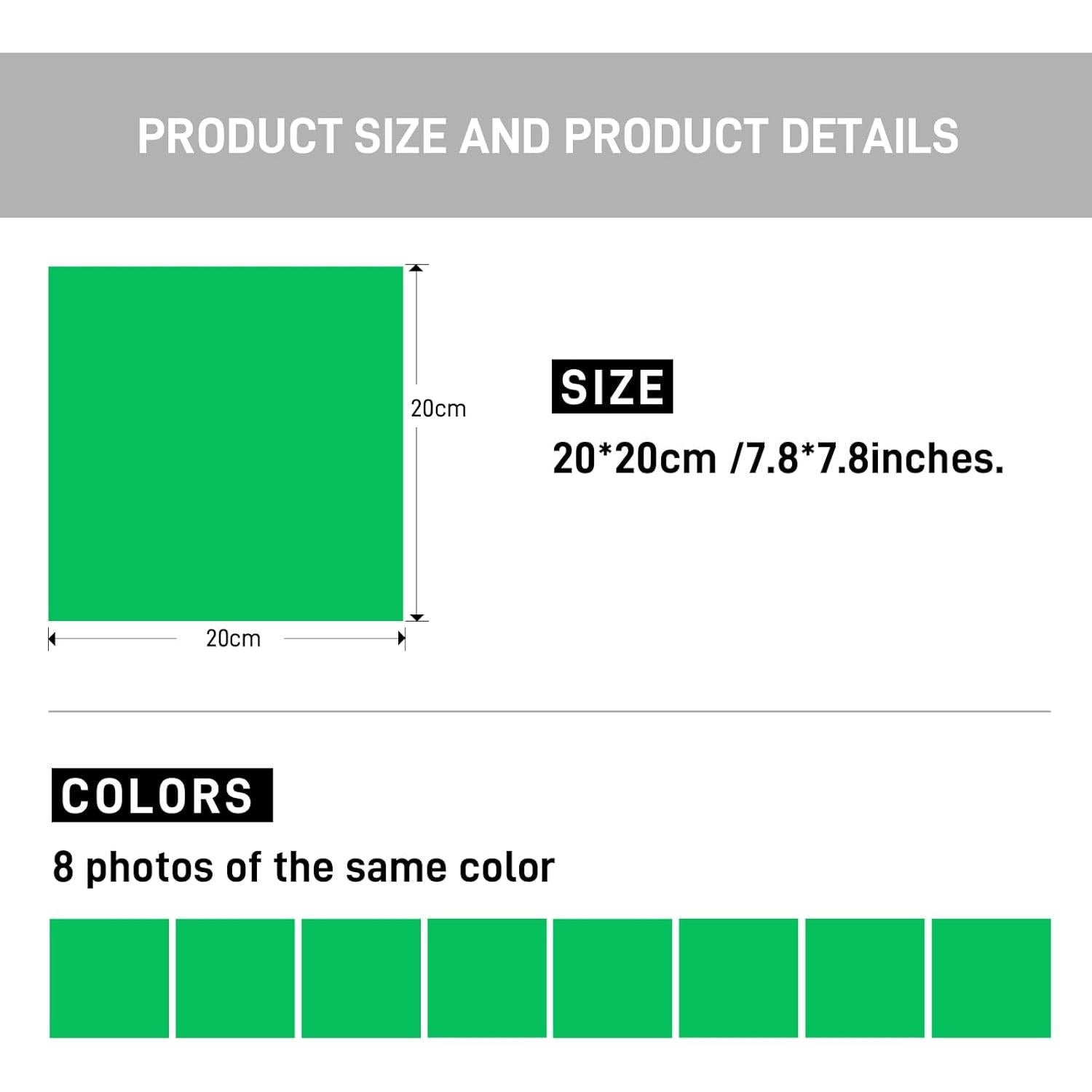 Filtros de Gel de Iluminación Winsang WS-4 20x20cm Verde 8 Pzs