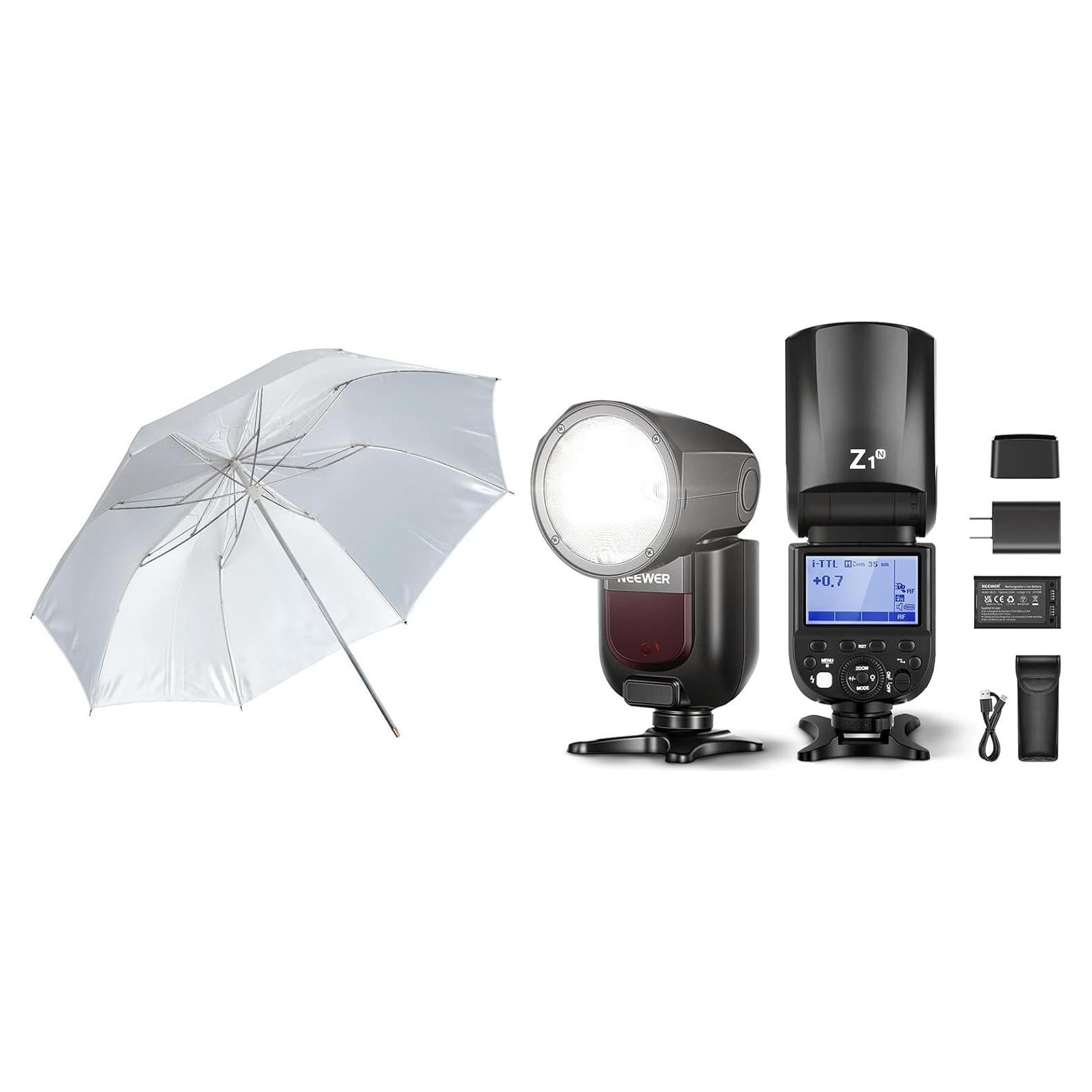 Flash NEEWER Z1-N TTL 76Ws para Cámaras DSLR Nikon con Softbox