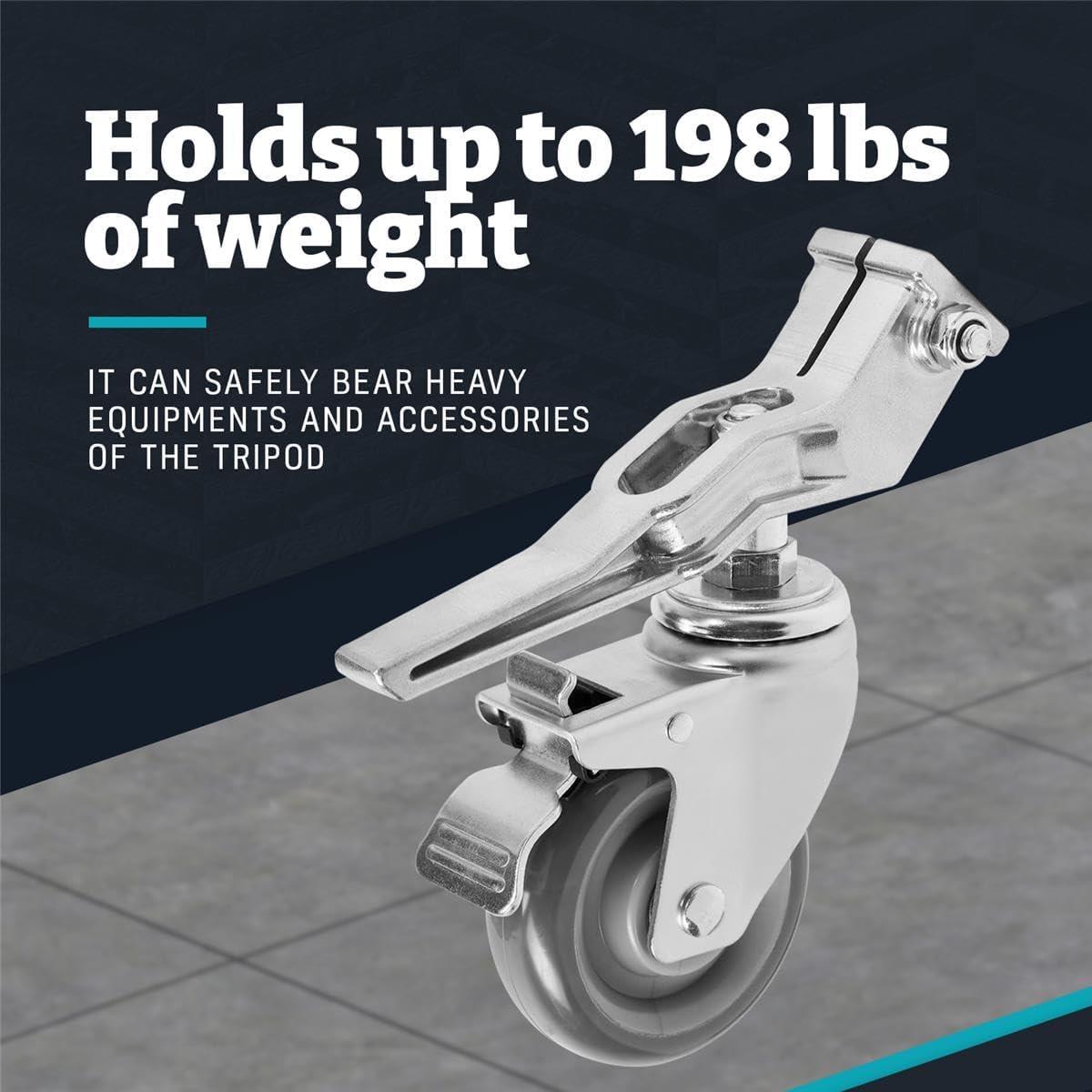 Juego de Ruedas Flashpoint para Soporte de Luz 25x25mm - 3 Piezas