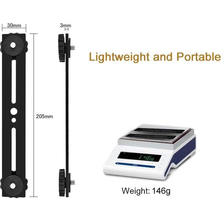 Soporte de Flash Doble UTEBIT 20.3 cm para Cámara DSLR