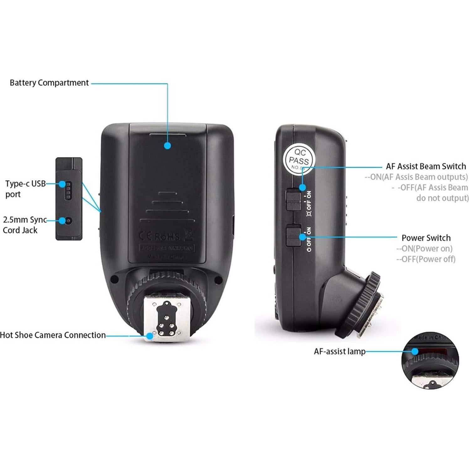 Disparador Inalámbrico Godox Xpro-C TTL para Canon EOS