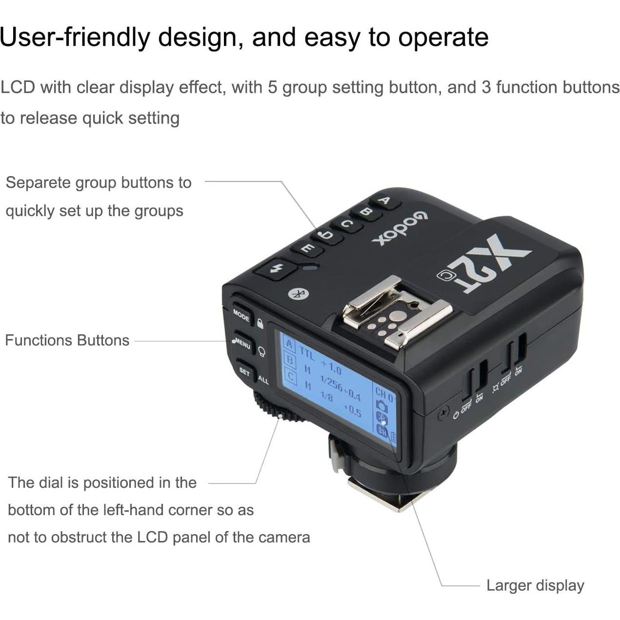 Disparador Inalámbrico TTL Godox X2T-C para Canon - HSS 1/8000s