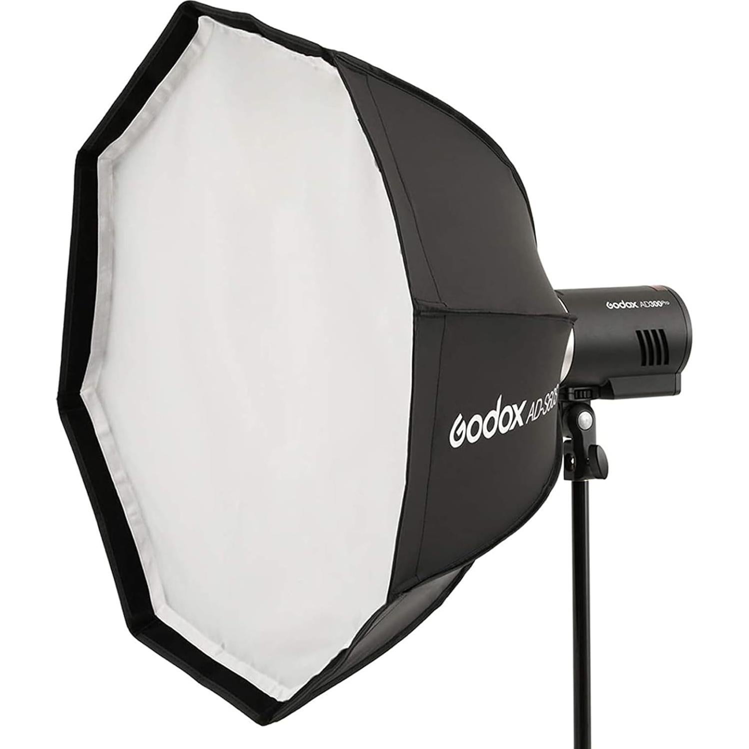 Godox AD300Pro Flash Kit | 300Ws Output, Portable Design, Extra Battery & Softbox Included | Ideal for Photography, Filmmaking | Compatible with Canon, Nikon, Sony - Pro Lighting Solution