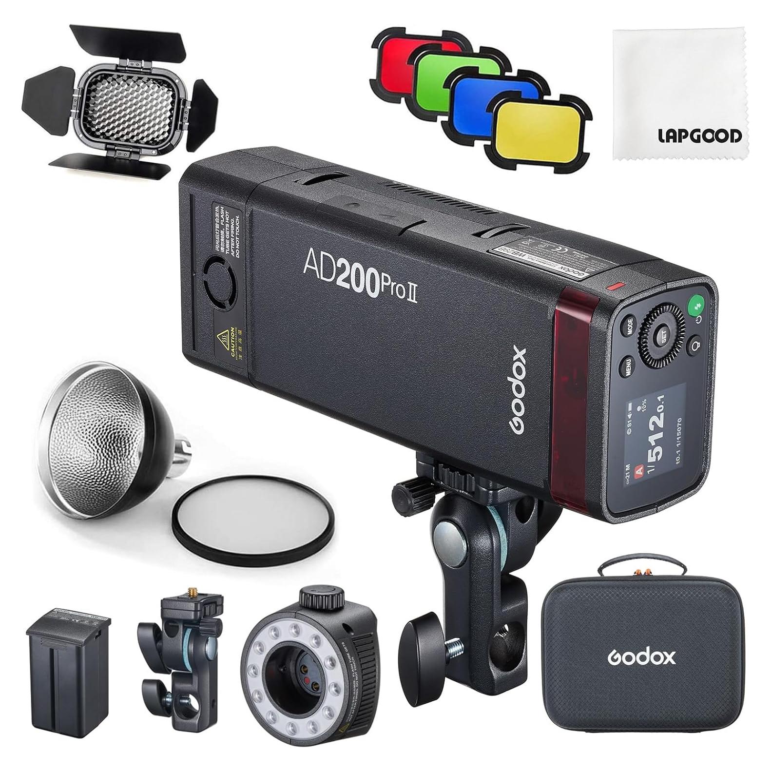 Flash Godox AD200 Pro II Kit con BD-07 y Soporte AD-S2