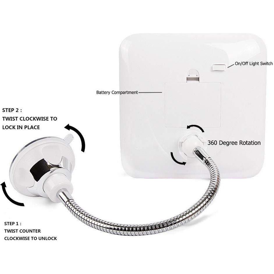 Espejo de Maquillaje SunplusTrade 7X con Luces LED y Cuello Flexible