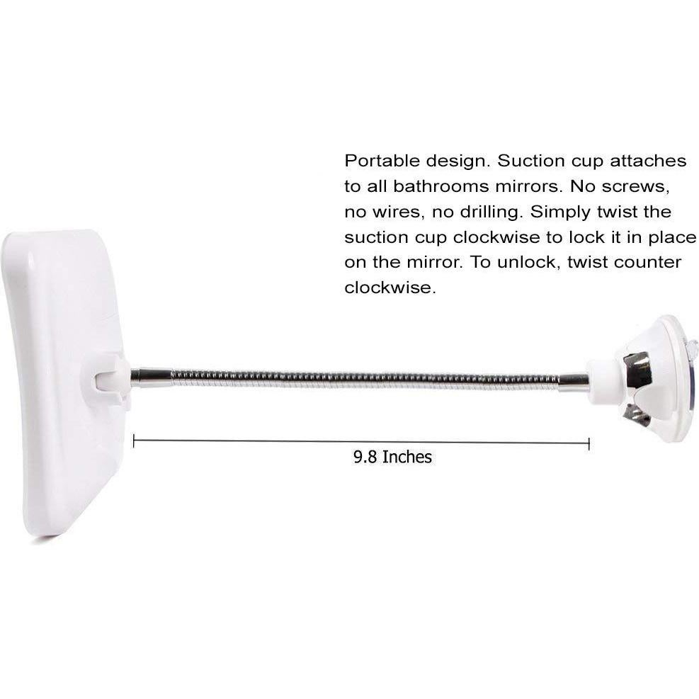 Espejo de Maquillaje SunplusTrade 7X con Luces LED y Cuello Flexible