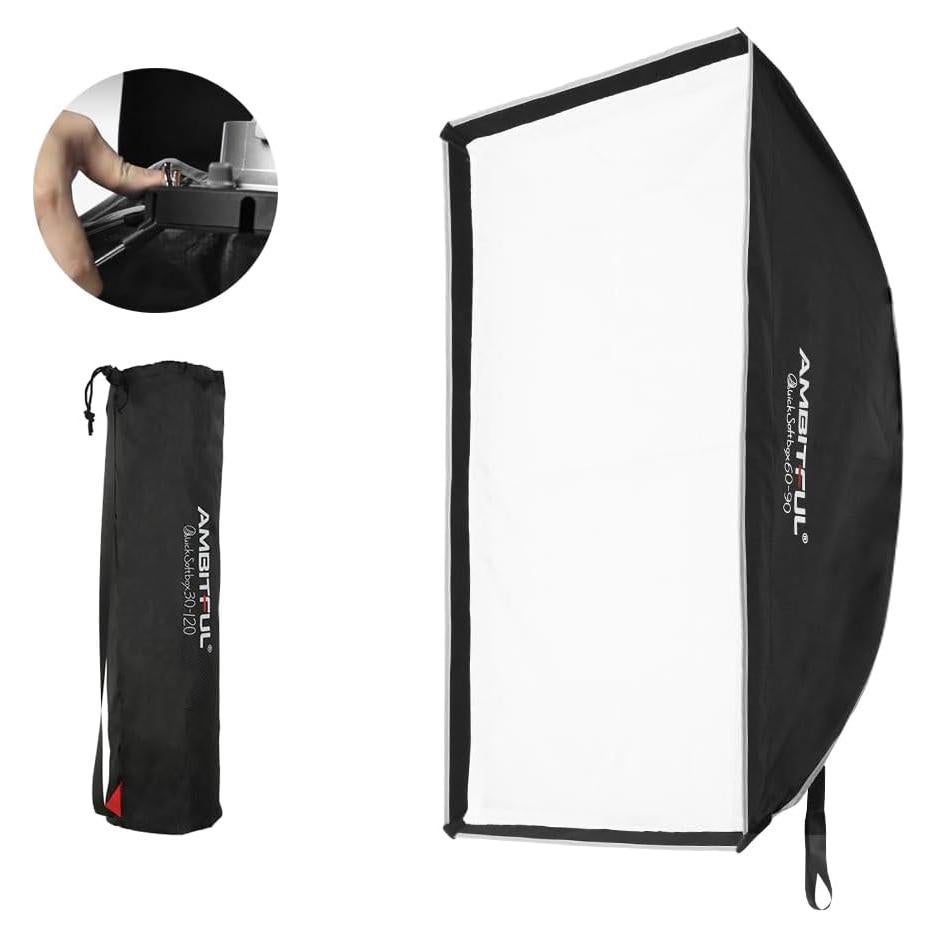 Softbox 60x90cm AMBITFUL Montaje Bowens Textil Reflectante