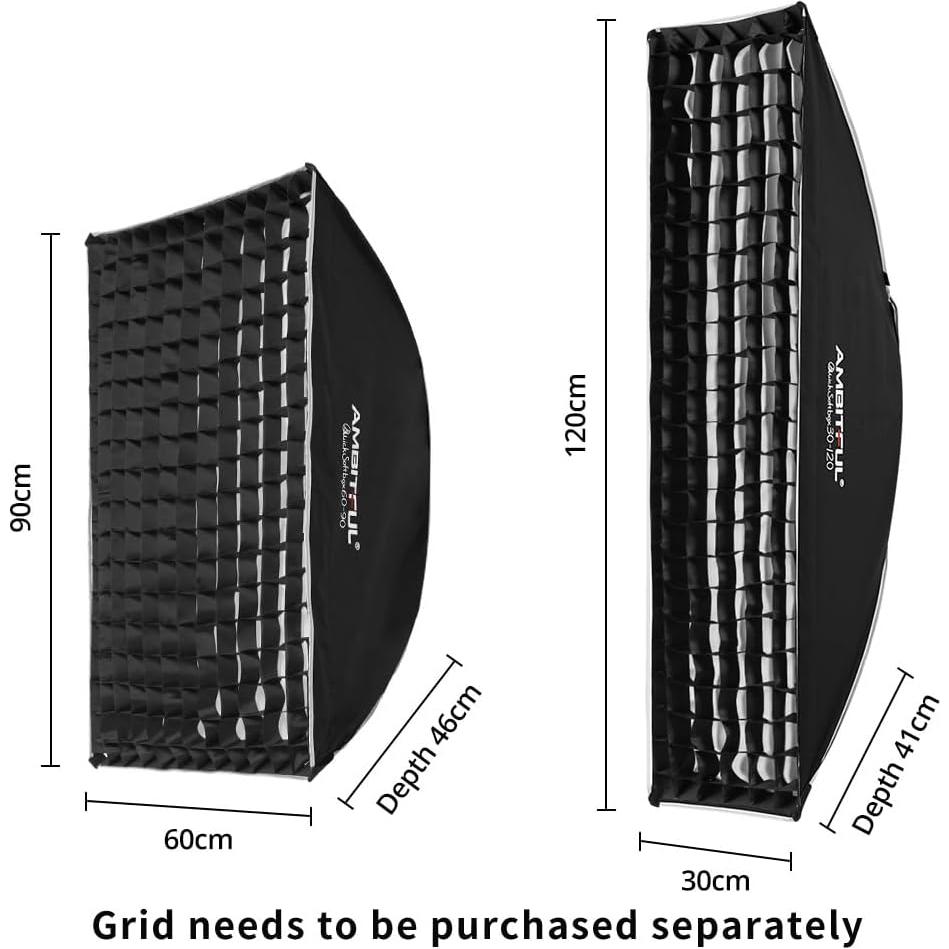 Softbox 60x90cm AMBITFUL Montaje Bowens Textil Reflectante