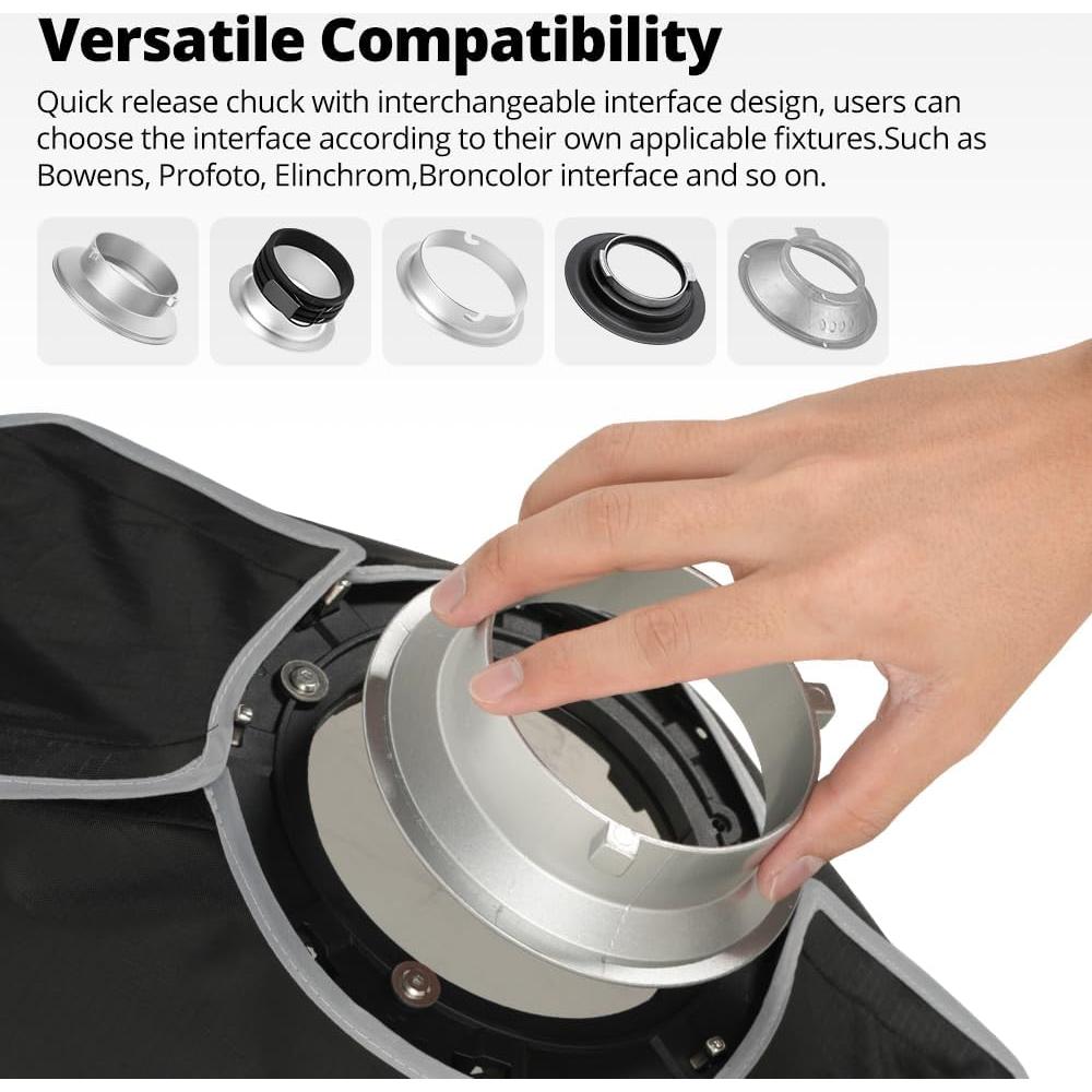 Softbox 60x90cm AMBITFUL Montaje Bowens Textil Reflectante