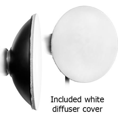 Plato de Belleza Fotodiox 45 cm con Difusor y Soporte para Flash
