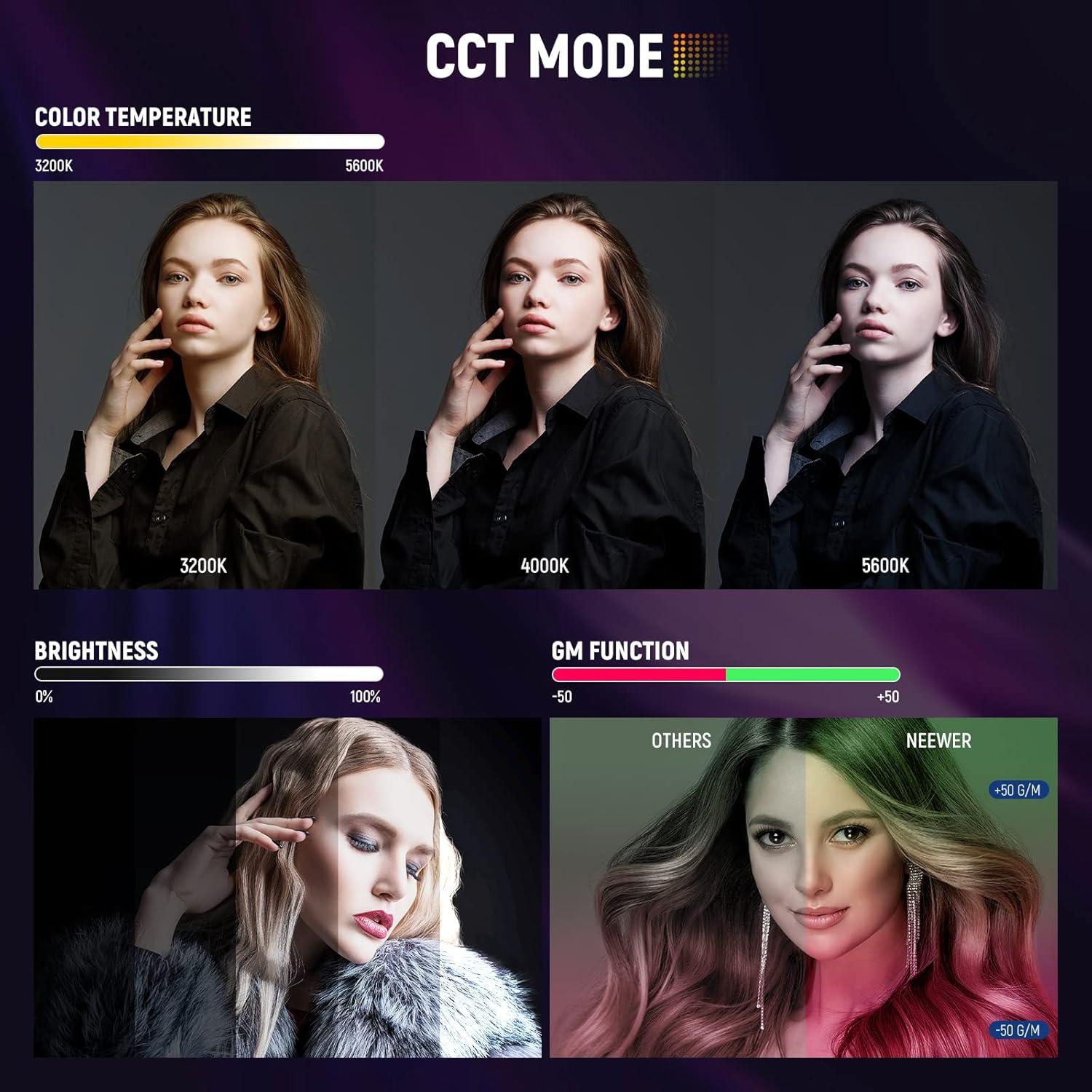 Varita de Luz LED NEEWER RGB1 Oro Rosa, 3200K-5600K, 6400mAh