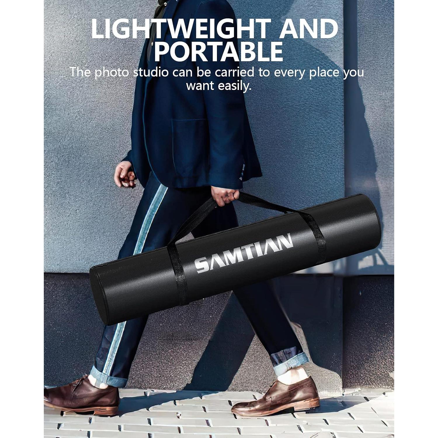 Caja de Luz SAMTIAN 80x80x80 cm con 126 LED y 4 Fondos