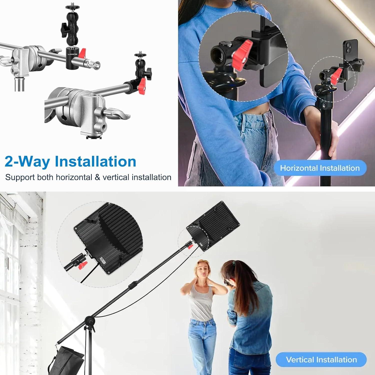 Adaptador de Montaje Lanxire 16mm con Tornillo 1/4" - Paquete de 2