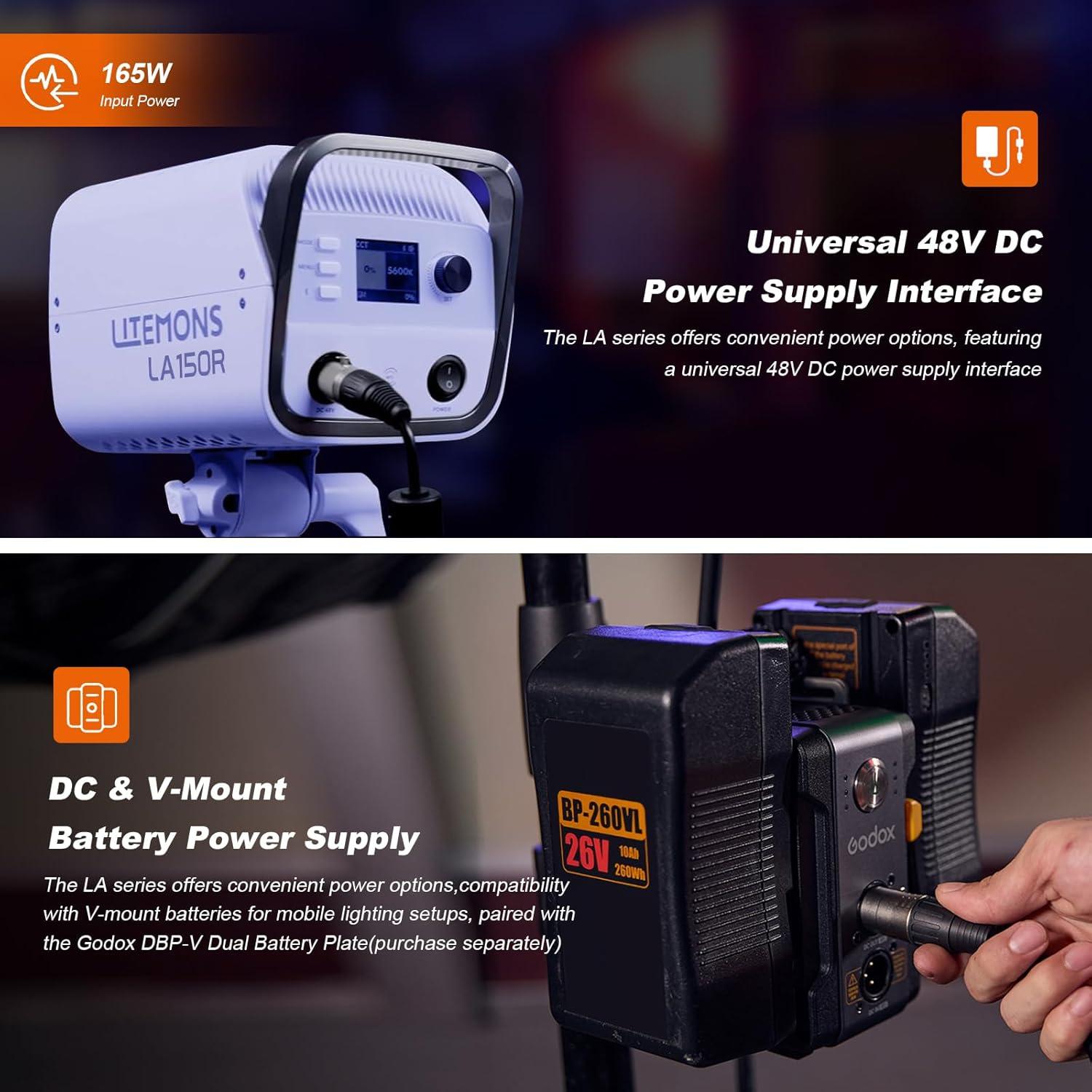 Godox LA150R Luz de Video RGB 165W con Efectos FX y Control APP