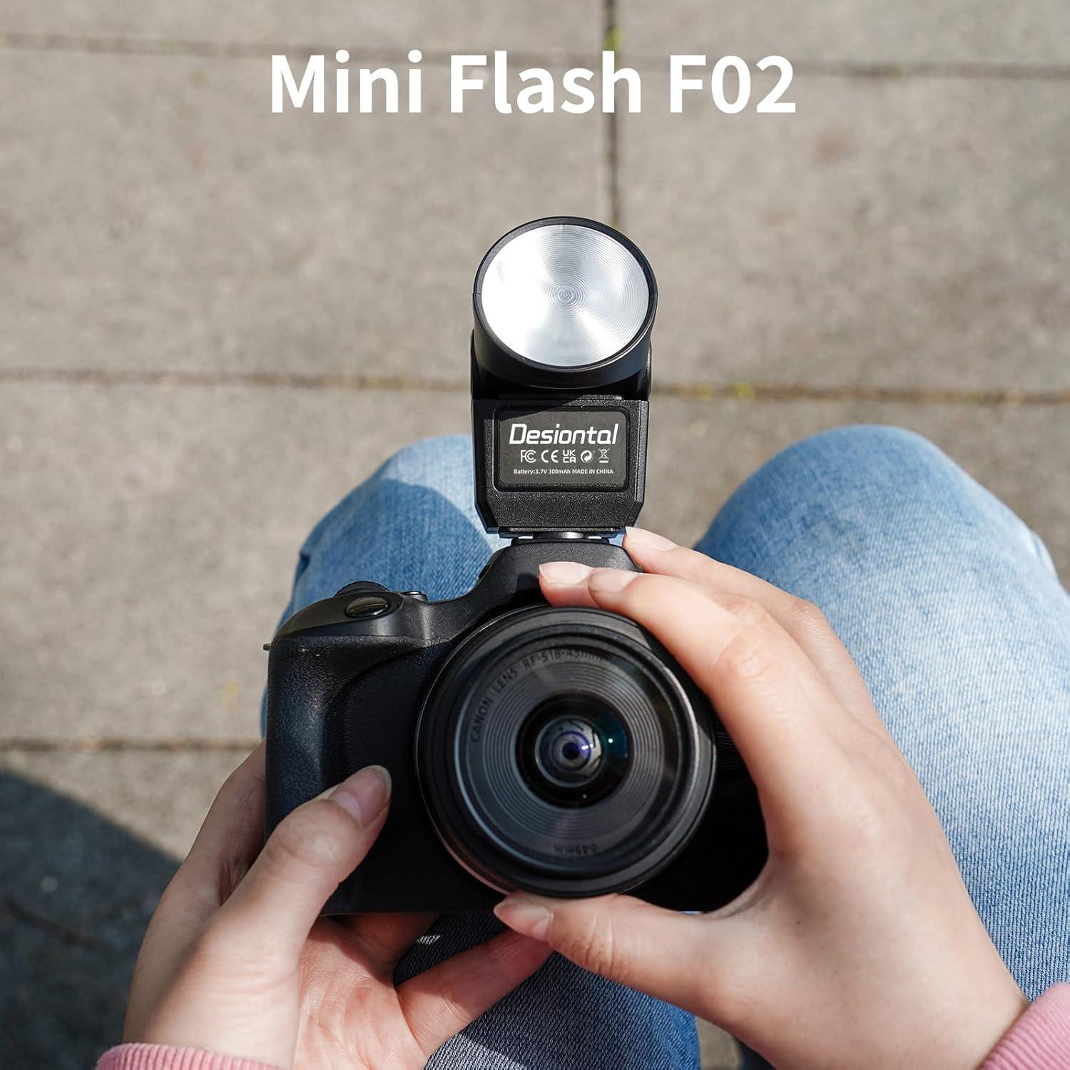 Mini Flash Speedlite Desiontal GN8 6200K para Cámaras