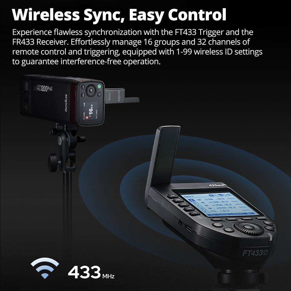 Disparador Inalámbrico TTL Godox FT433 para Cámaras Nikon