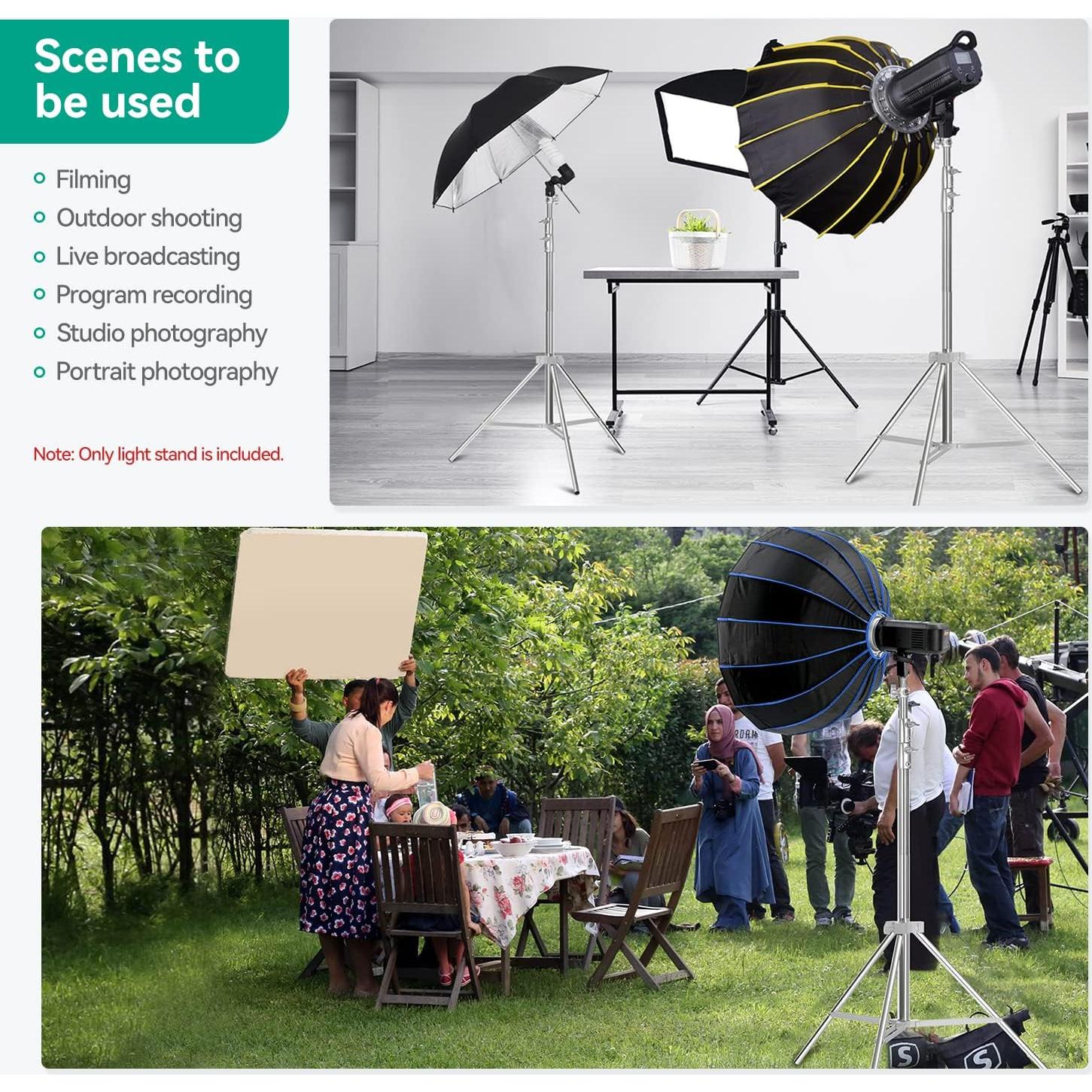 Soporte de Luz Takerers 2.44kg Ajustable 3.28-9.2m Acero Inoxidable