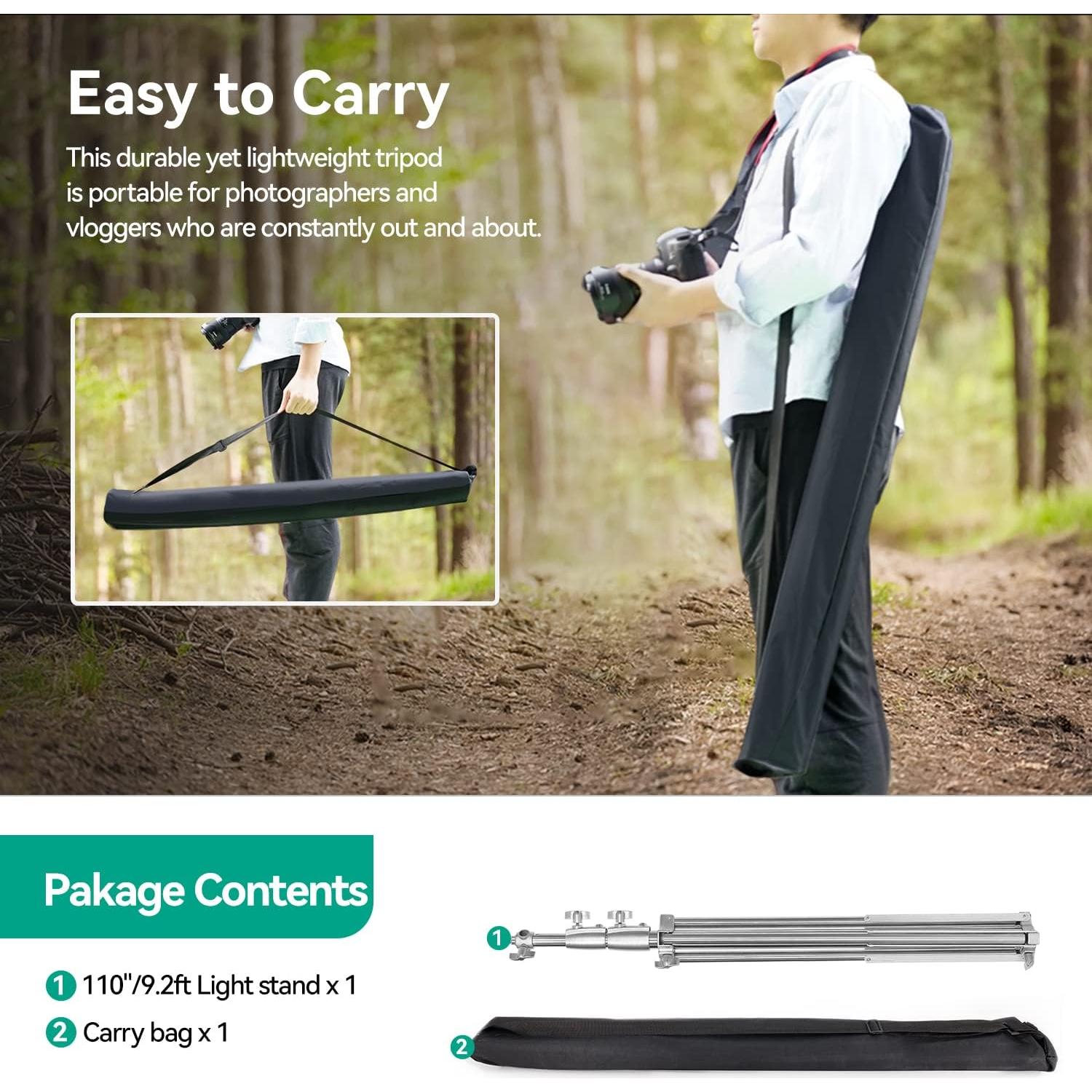 Soporte de Luz Takerers 2.44kg Ajustable 3.28-9.2m Acero Inoxidable