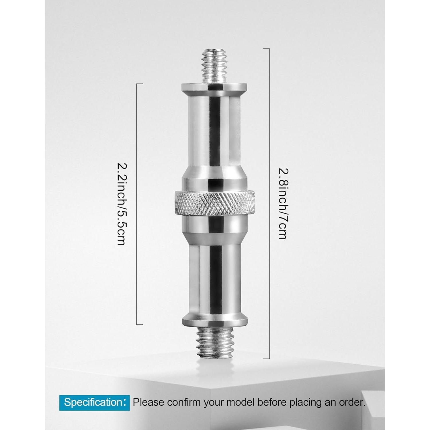 Adaptador de Tornillo Macho Selens 1/4'' a 3/8'' Metal 2Pcs