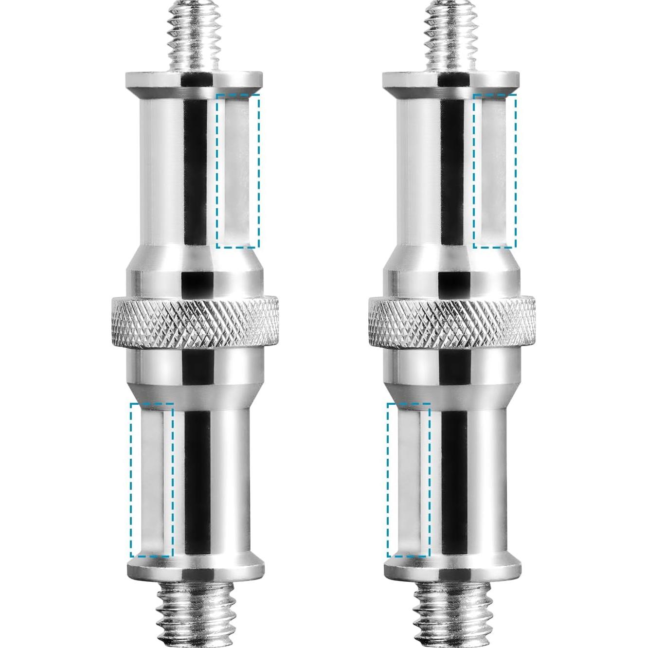 Adaptador de Tornillo Macho Selens 1/4'' a 3/8'' Metal 2Pcs