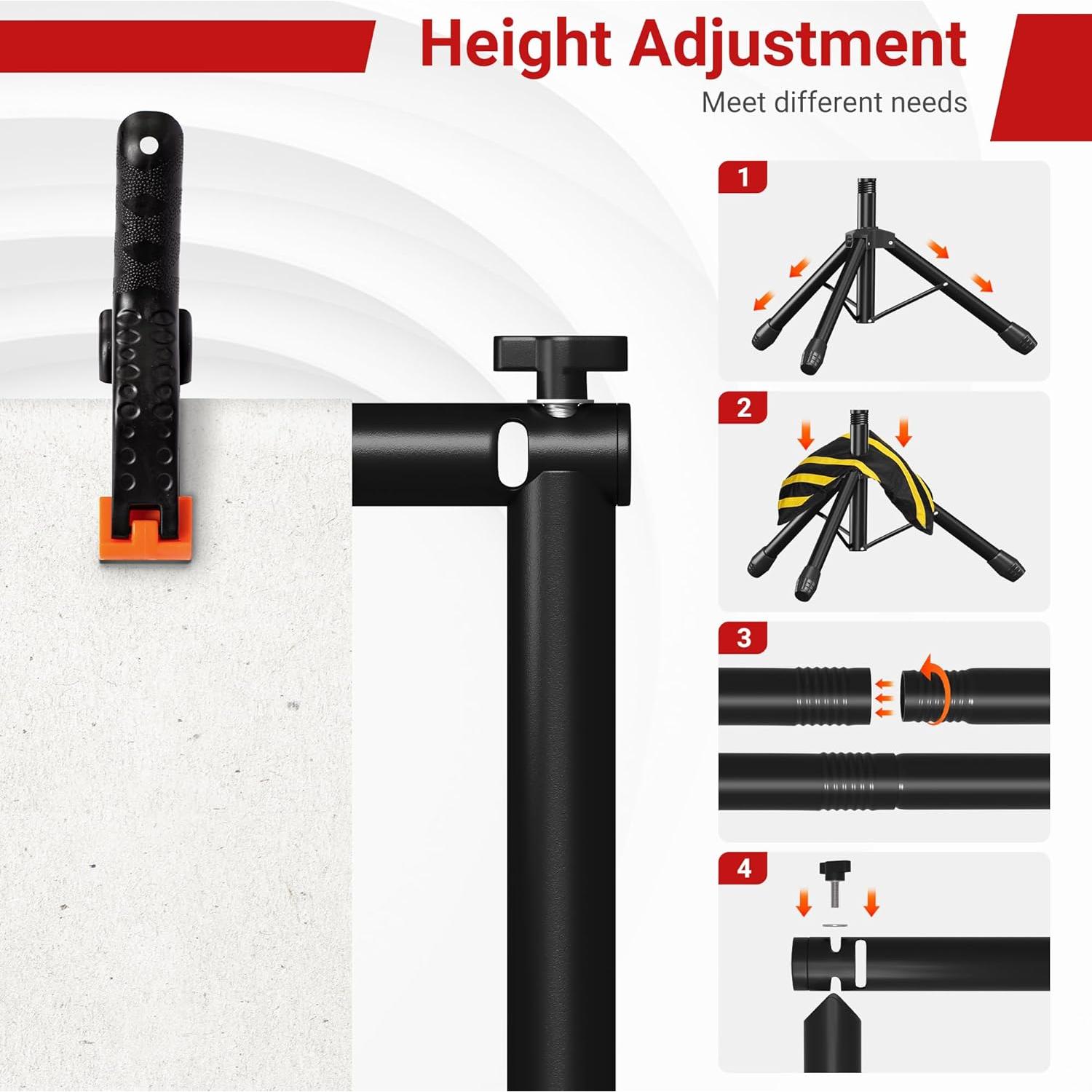 Soporte de Fondo Ajustable JSungo 10x2.6m con Bolsa de Transporte
