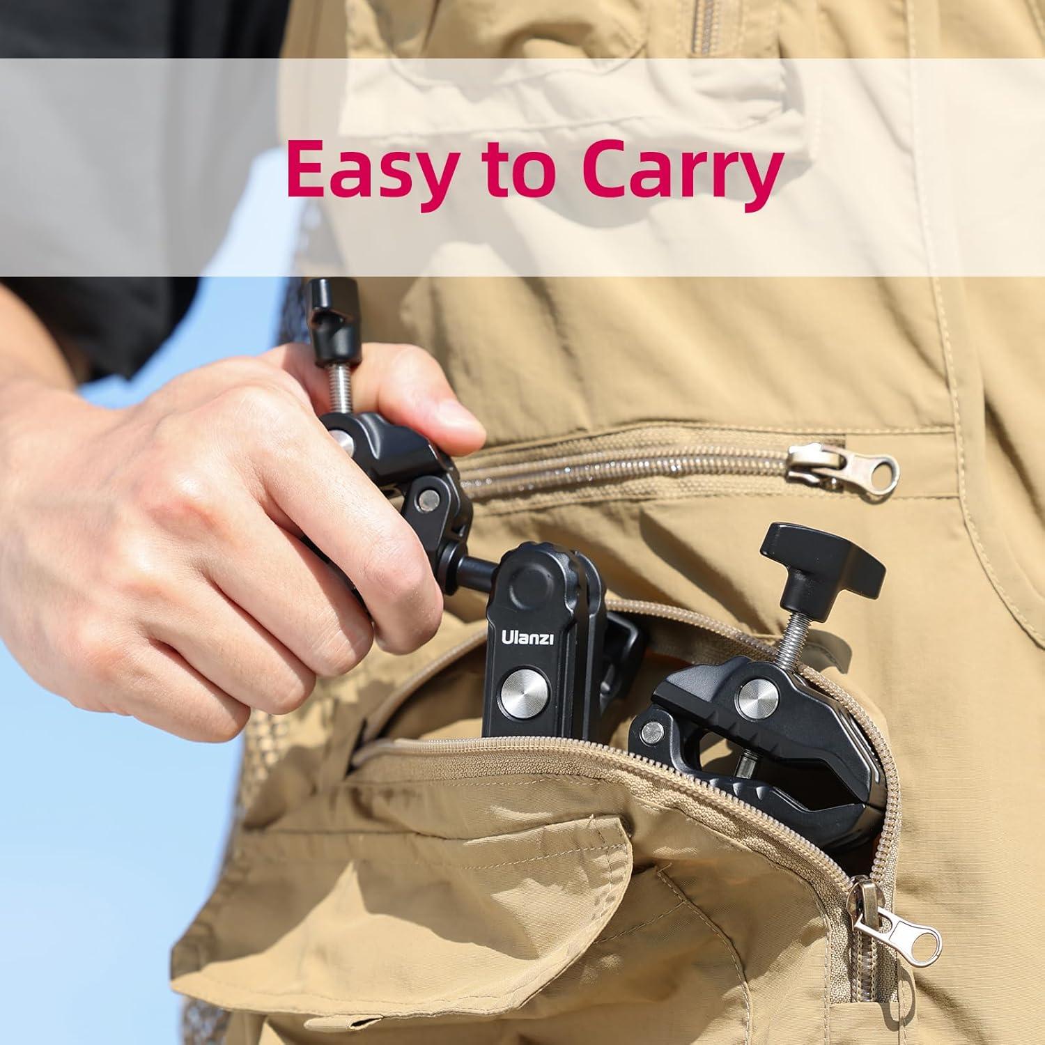 Abrazadera Doble ULANZI CO17 para Cámara 360° Ajustable