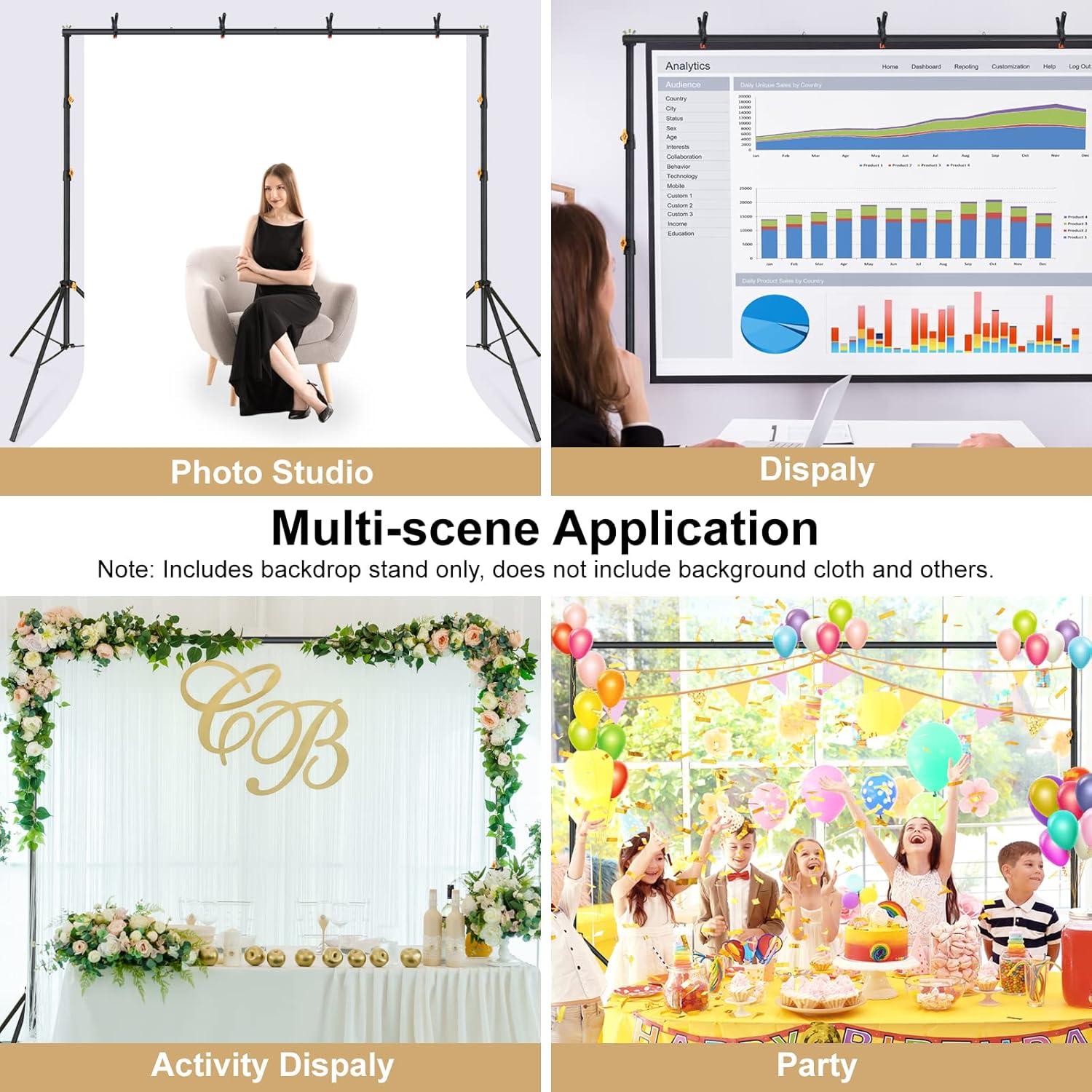 Kit de Soporte para Fondos LINCO 4171 Ajustable 3.05x1.98m