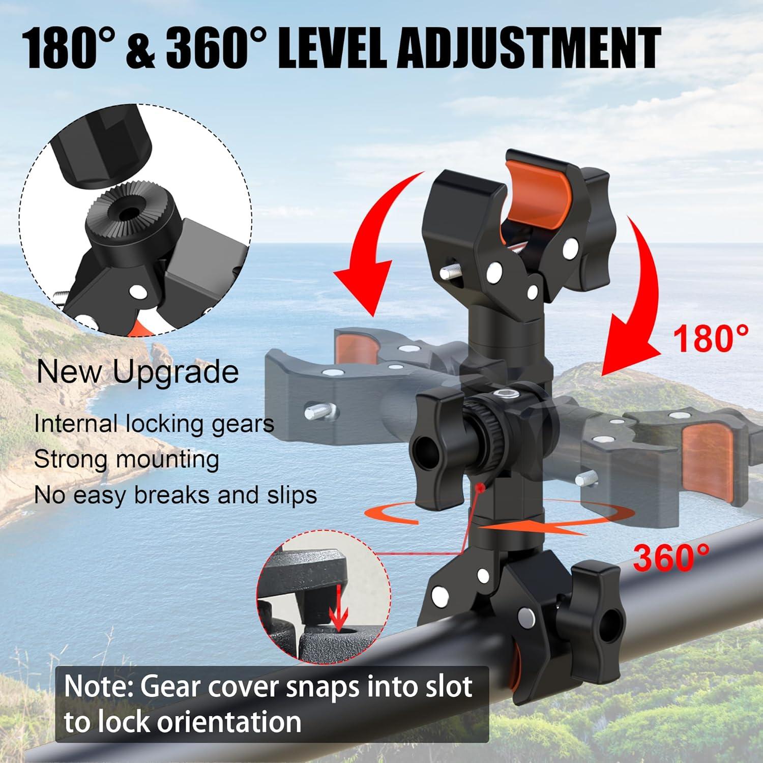 Soporte de Montaje Doble Abrazadera RGBTEK para Cámara