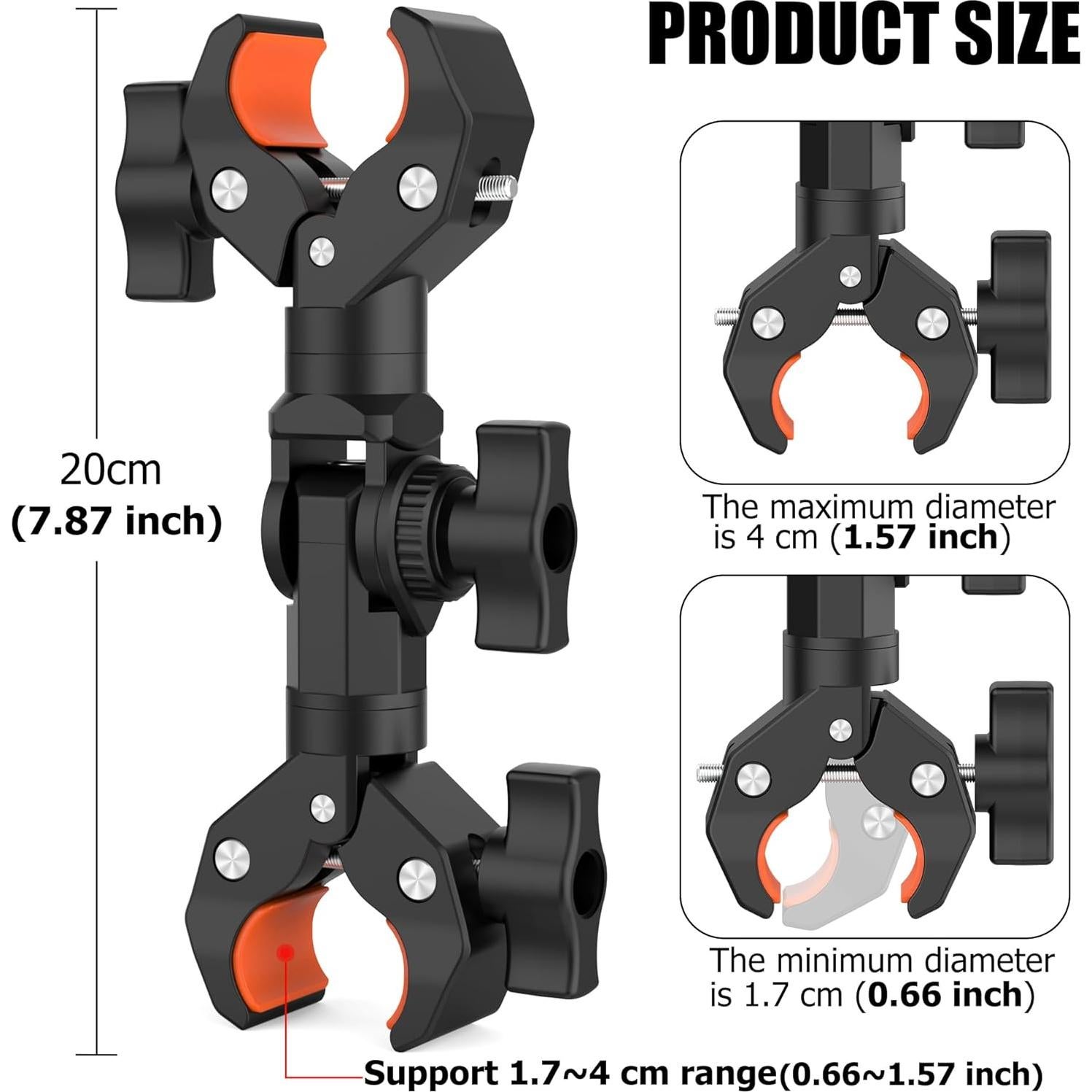 Soporte de Montaje Doble Abrazadera RGBTEK para Cámara