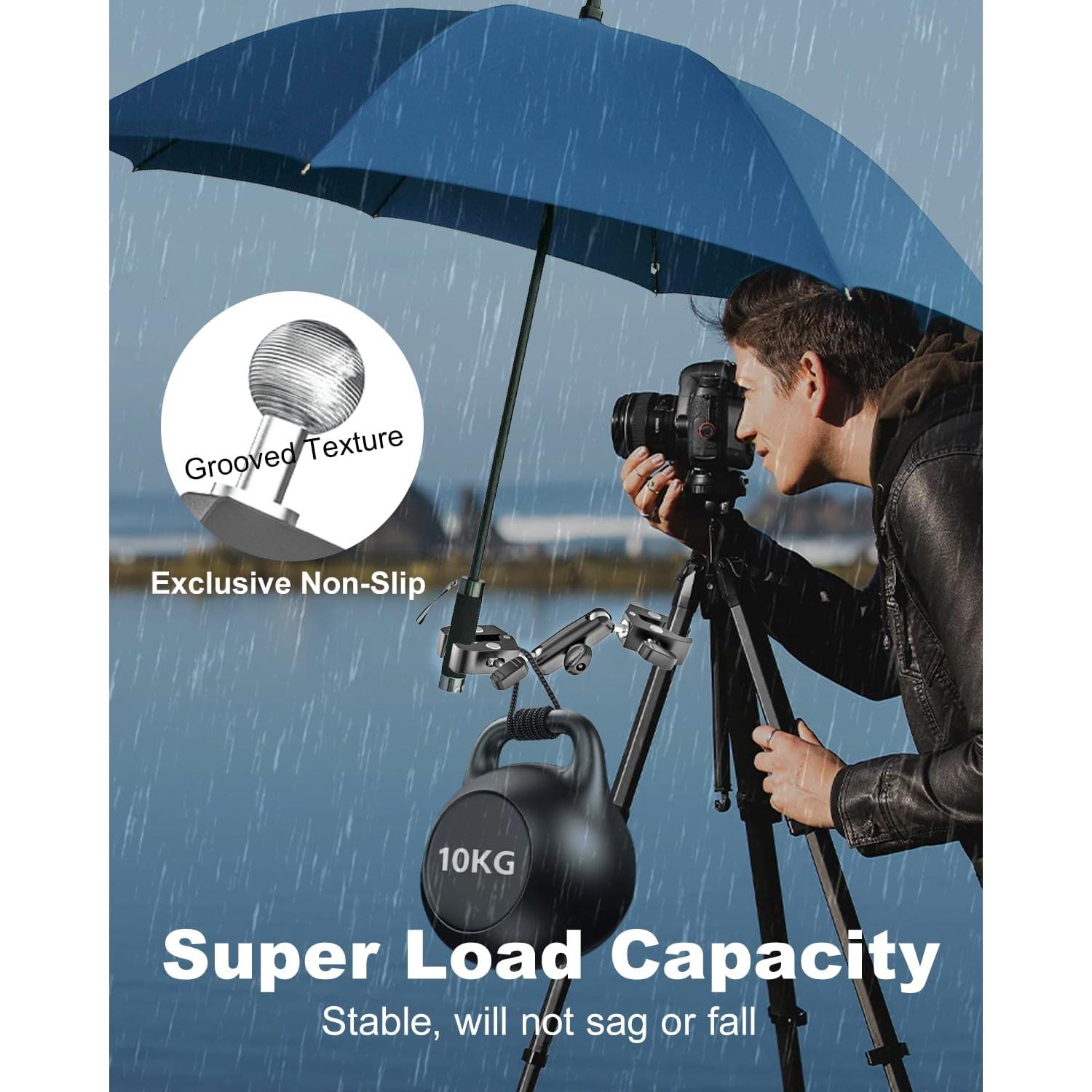 Soporte Doble Super Clamp Kolasels Ajustable 360° Metal Negro