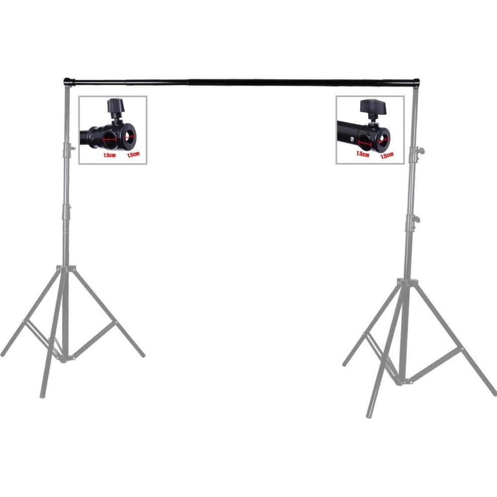 Soporte Telescópico de Fondo Fotoconic 3M Aluminio Negro