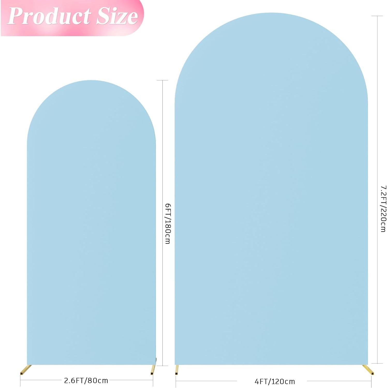 Cubiertas de Arco de Boda Wokceer 2 Piezas Azul Polvoriento