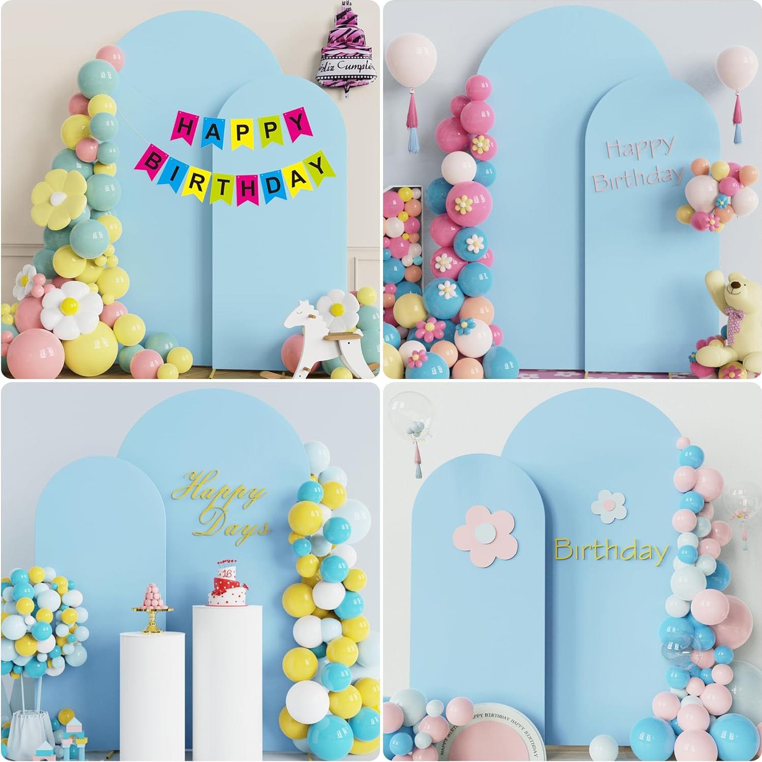 Cubiertas de Arco de Boda Wokceer 2 Piezas Azul Polvoriento