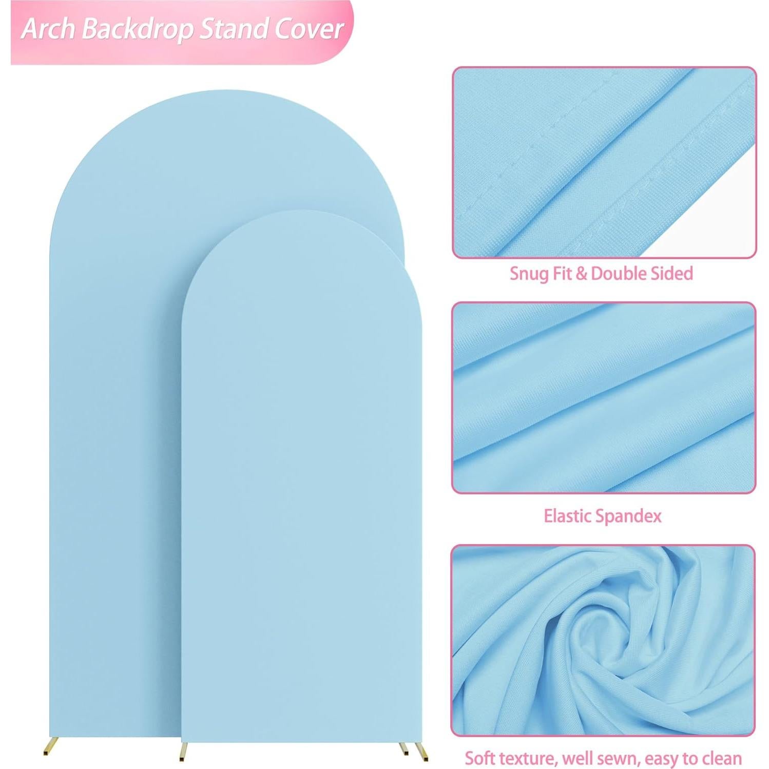 Cubiertas de Arco de Boda Wokceer 2 Piezas Azul Polvoriento