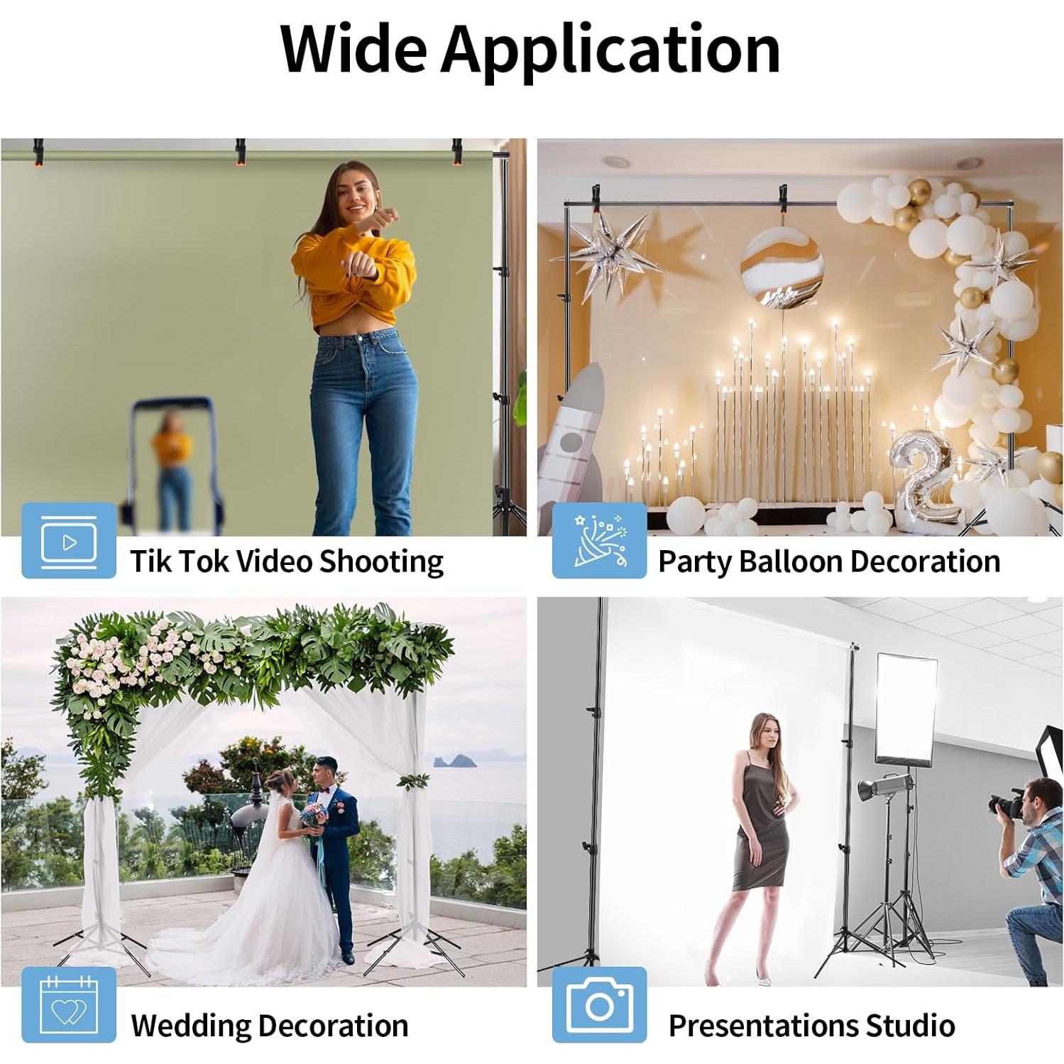 Soporte de fondo ajustable ZBWW 2x3m para fotografía y eventos