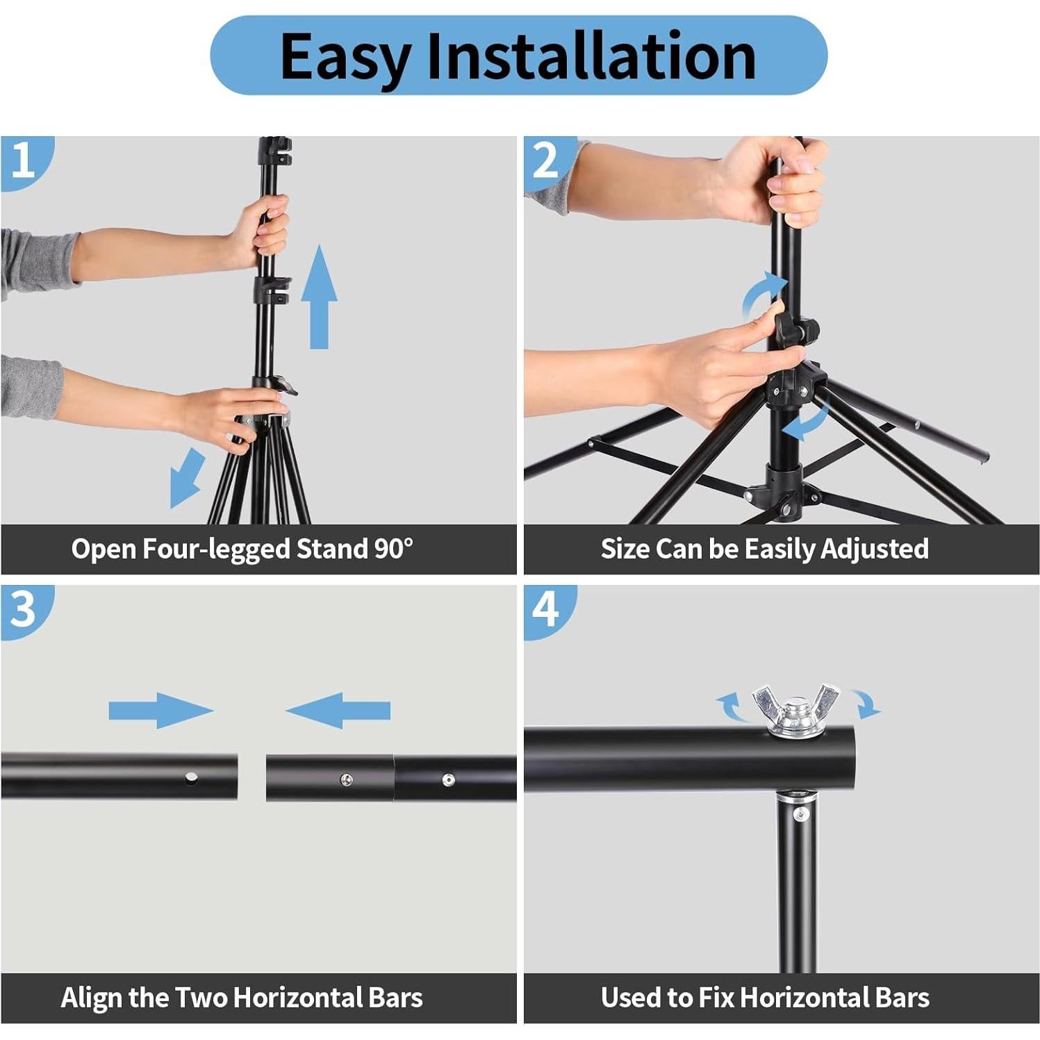Soporte de fondo ajustable ZBWW 2x3m para fotografía y eventos