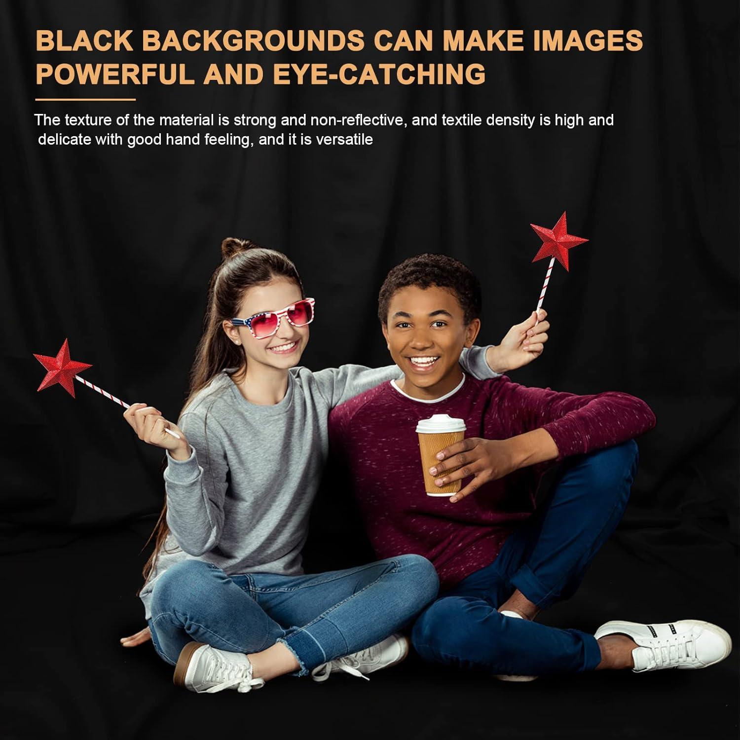 Fondo Negro para Fotografía Aimosen 2.44x3.05m Tela Poliester