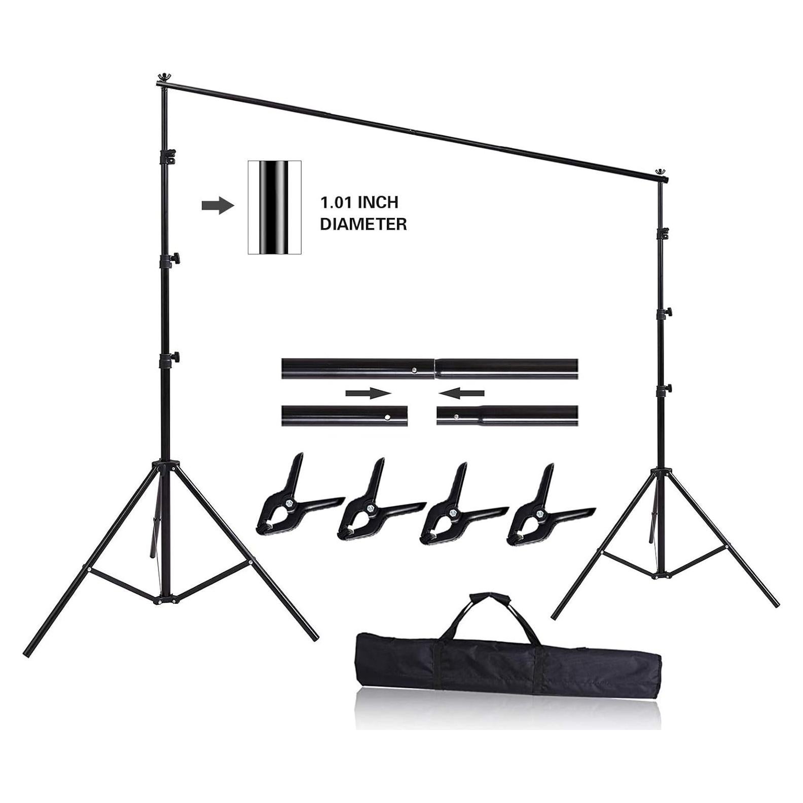 Kit Soporte de Fondo de Fotografía Ajustable HYJ-INC 3.05m x 2.59m