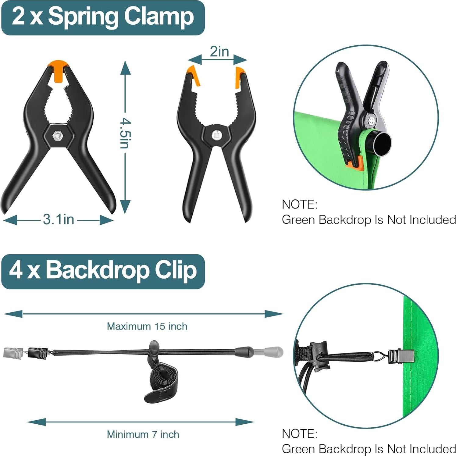 Soporte de Fondo Ajustable FUDESY 3.05x3.05m con Clips y Bolsa