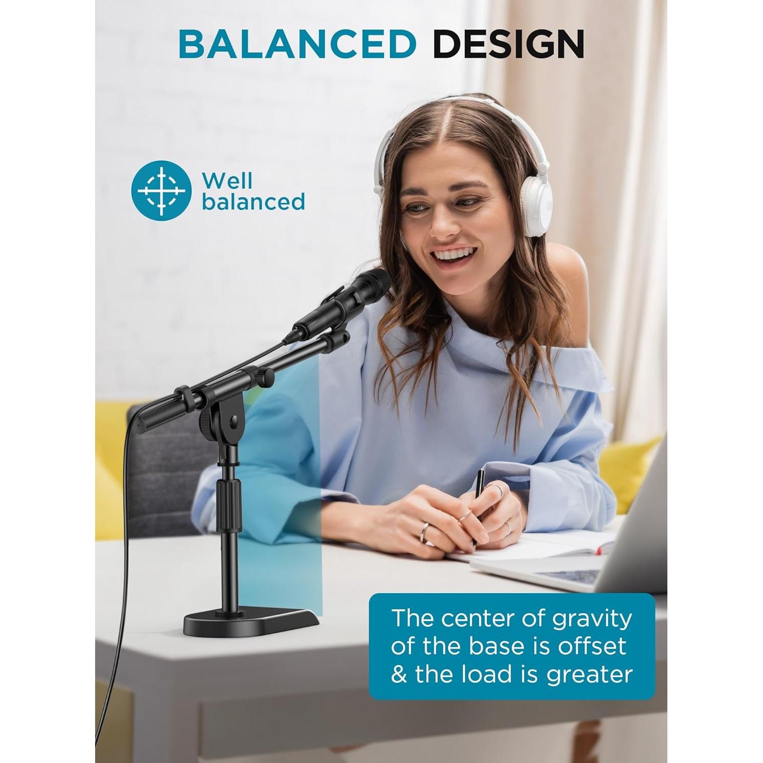 Soporte de Micrófono InnoGear Ajustable para Escritorio - 2 Unidades