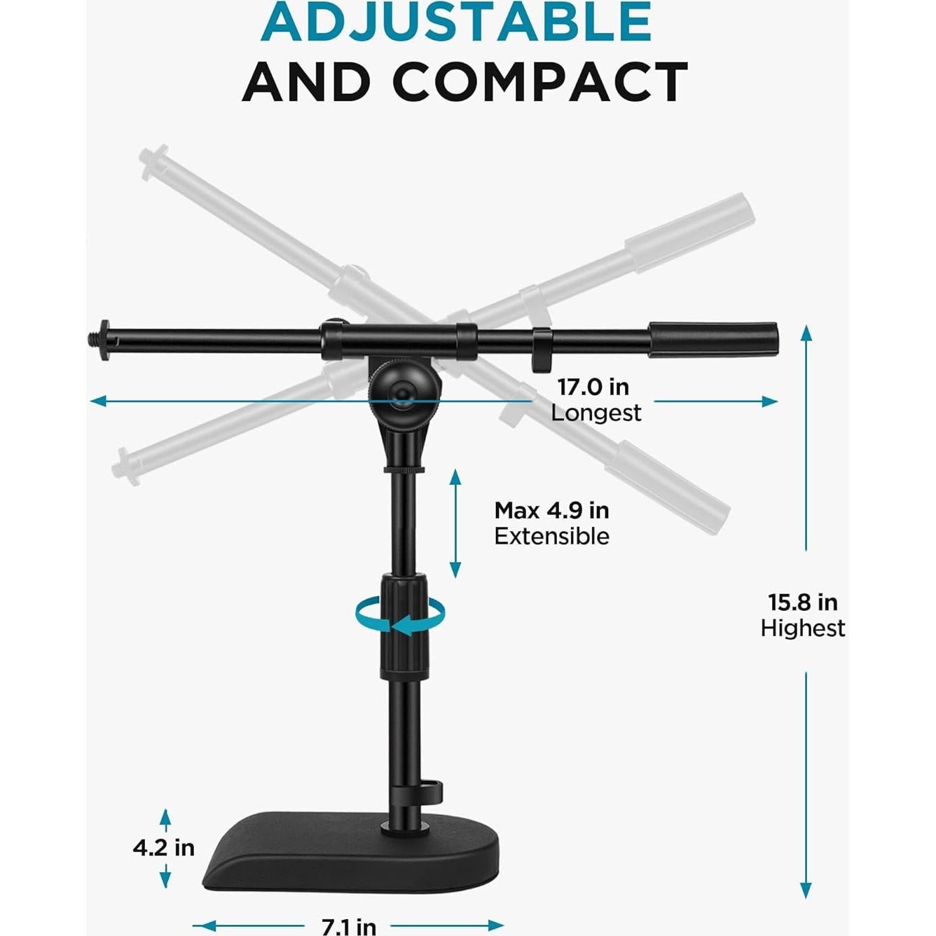Soporte de Micrófono InnoGear Ajustable para Escritorio - 2 Unidades