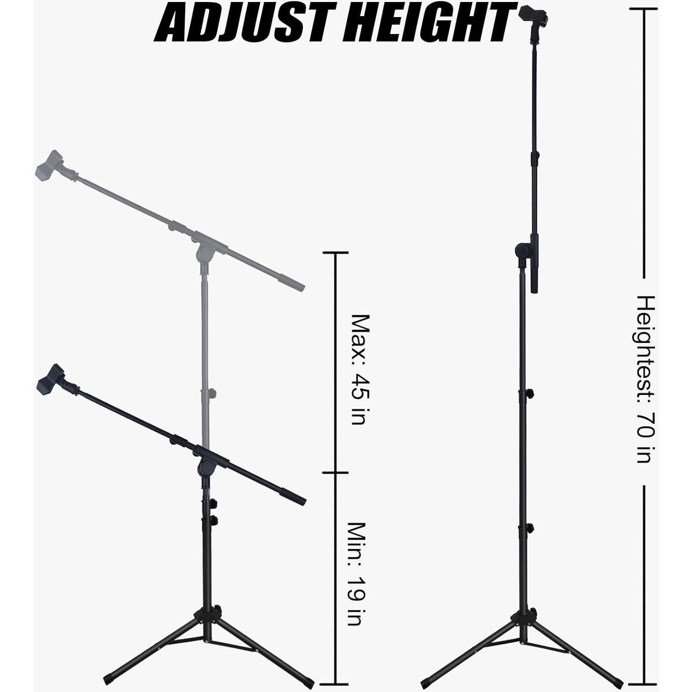 Soporte de Micrófono GLEAM MIC-01 Trípode Ajustable 58-109 cm