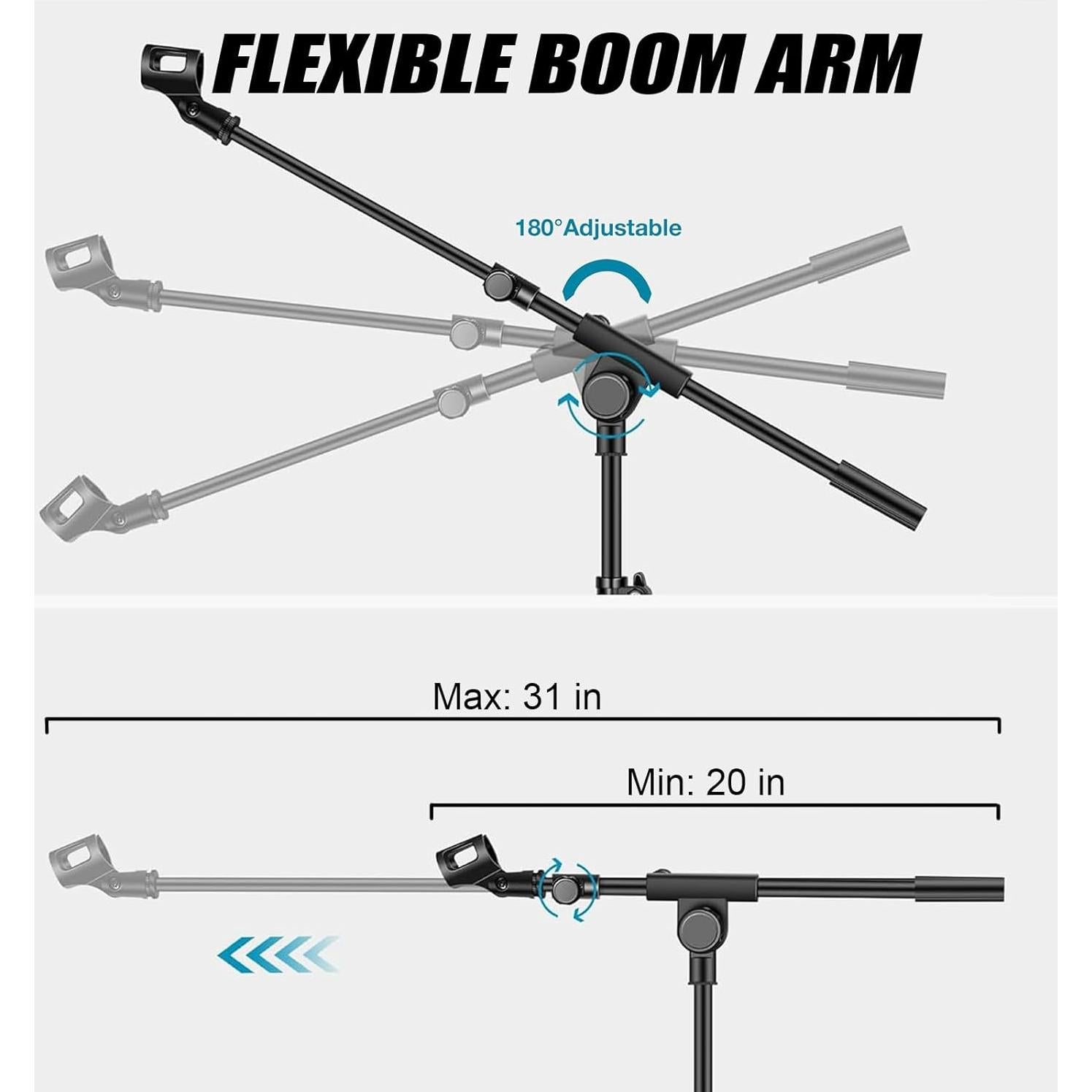 Soporte de Micrófono GLEAM MIC-01 Trípode Ajustable 58-109 cm