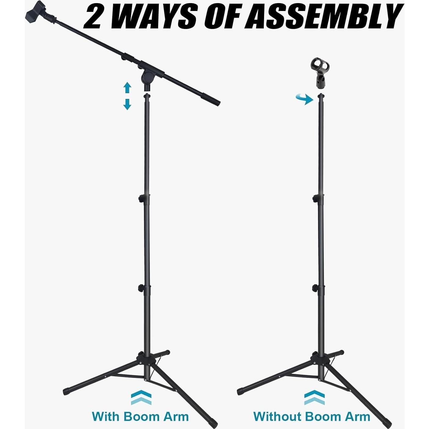 Soporte de Micrófono GLEAM MIC-01 Trípode Ajustable 58-109 cm