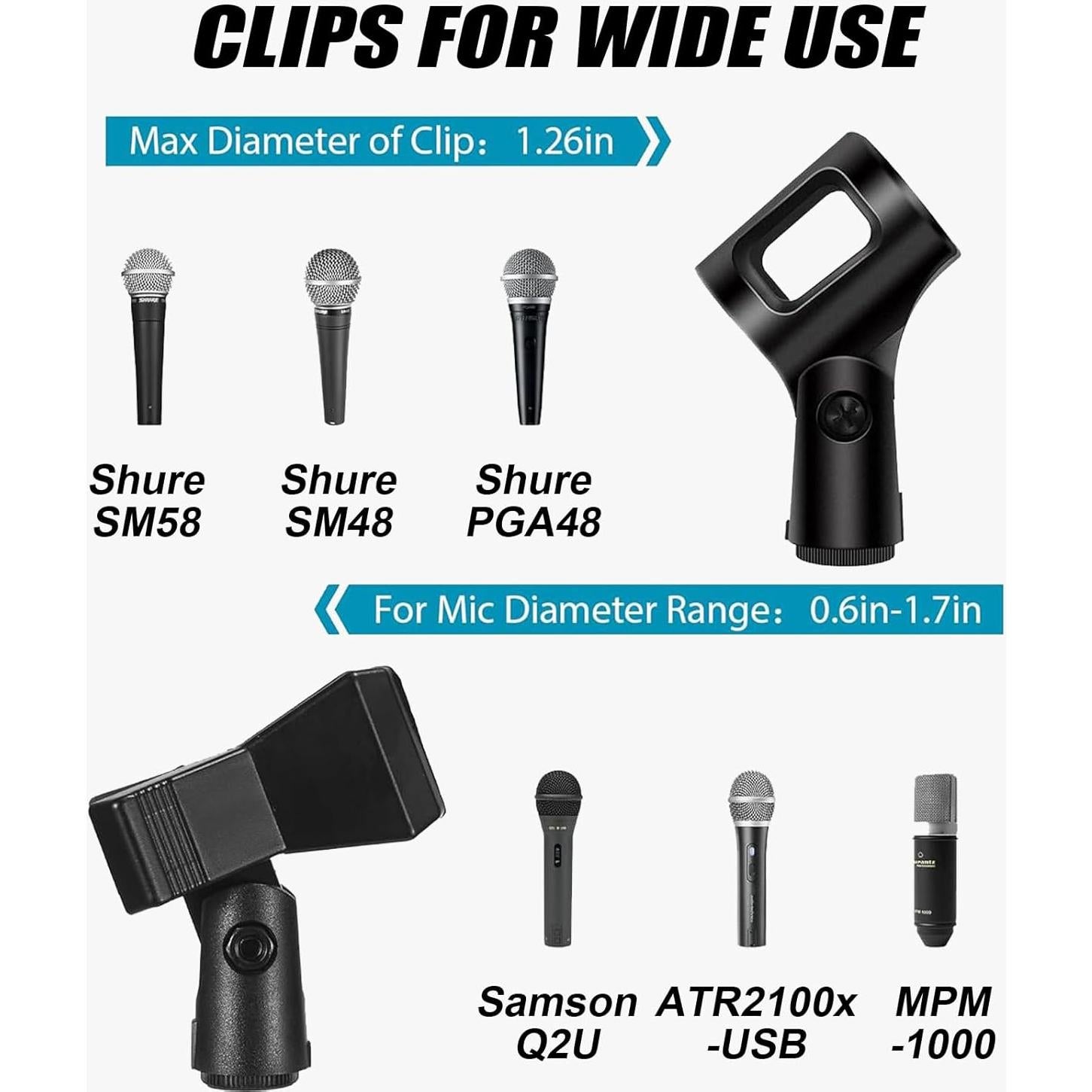 Soporte de Micrófono GLEAM MIC-01 Trípode Ajustable 58-109 cm