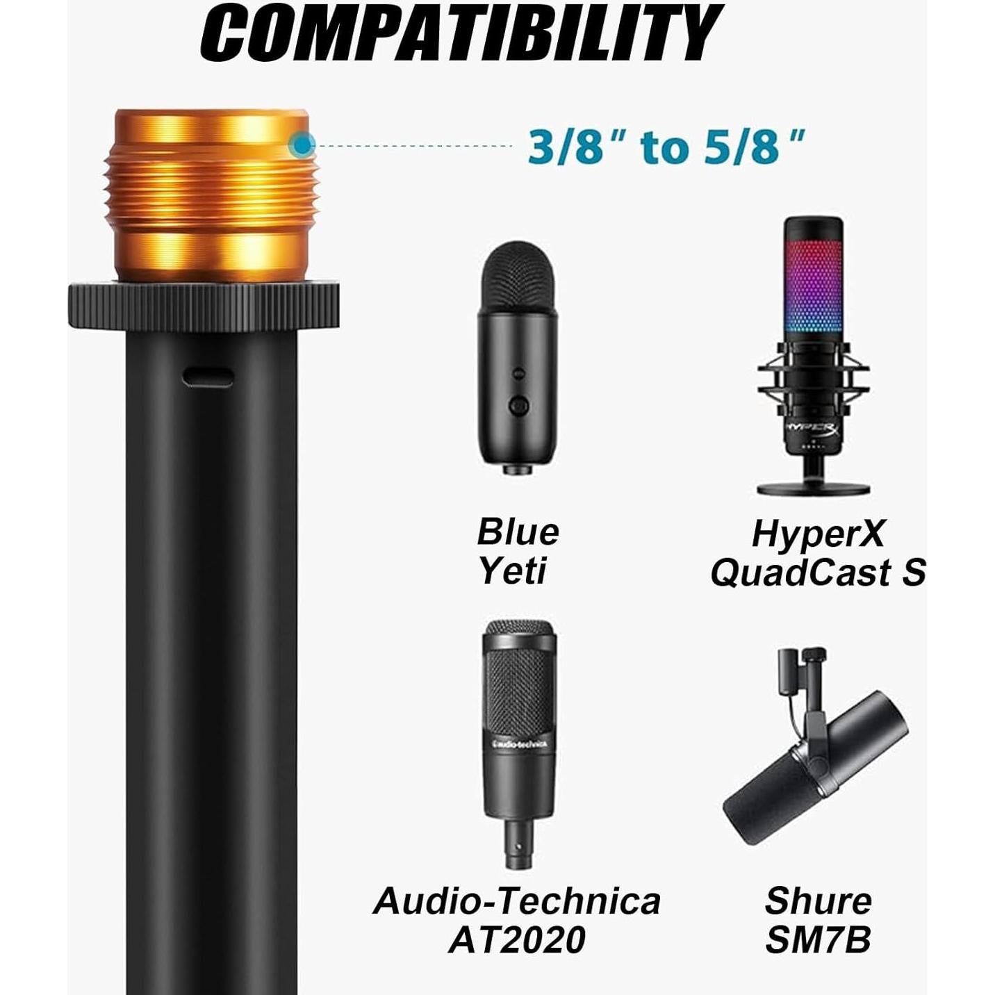 Soporte de Micrófono GLEAM MIC-01 Trípode Ajustable 58-109 cm