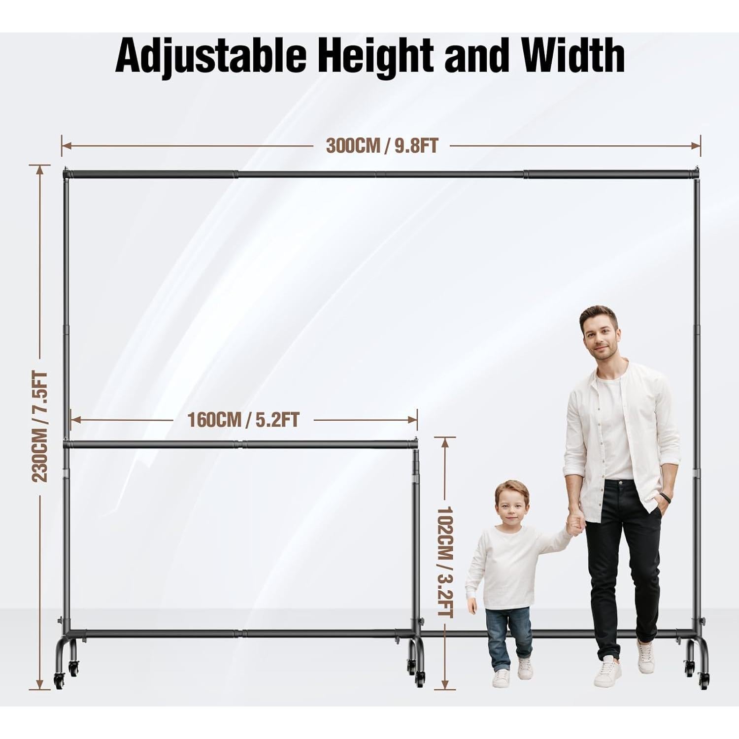 Soporte de fondo rodante EMART ajustable 3.05x2.29m con ruedas
